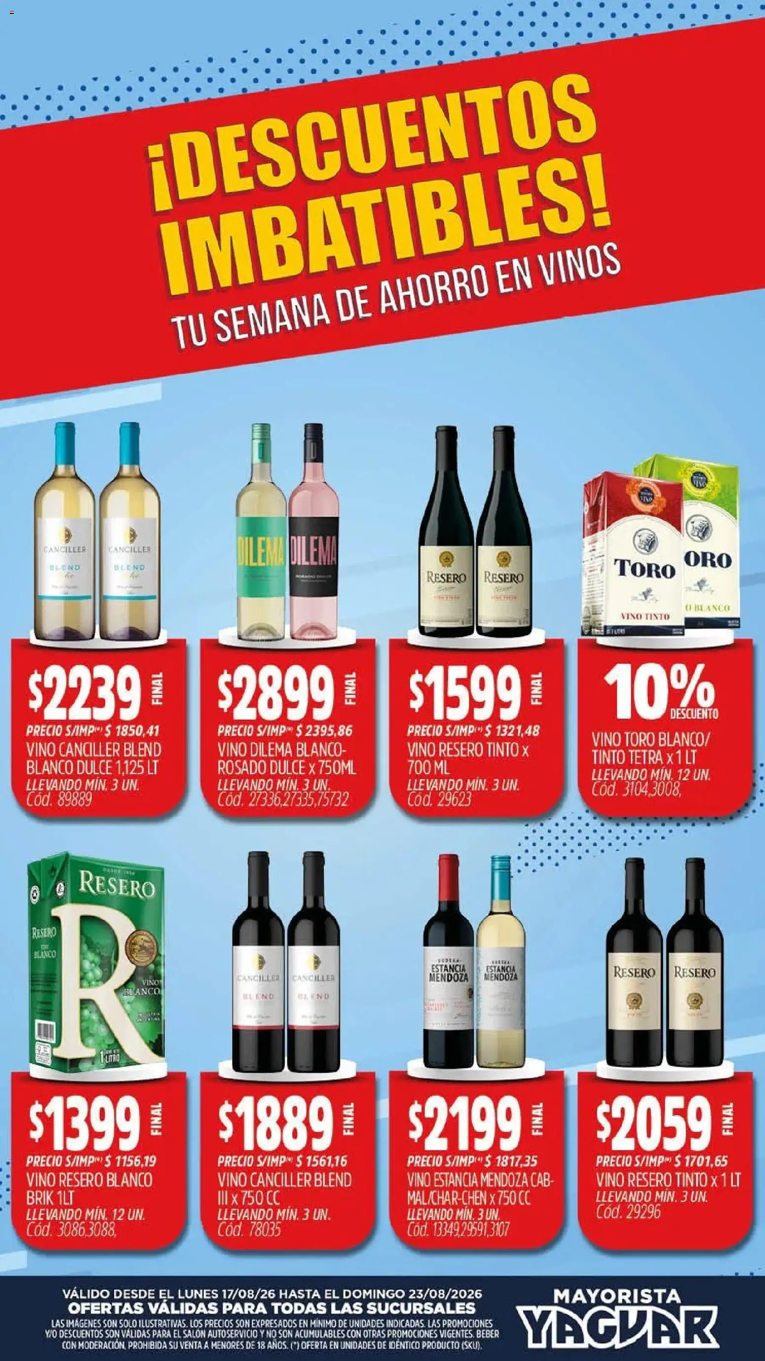 Yaguar - Oferta Semanal Salta │ válido desde el 17/07/2026 | Página: 7 | Productos: Vino tinto, Dulce, Vino