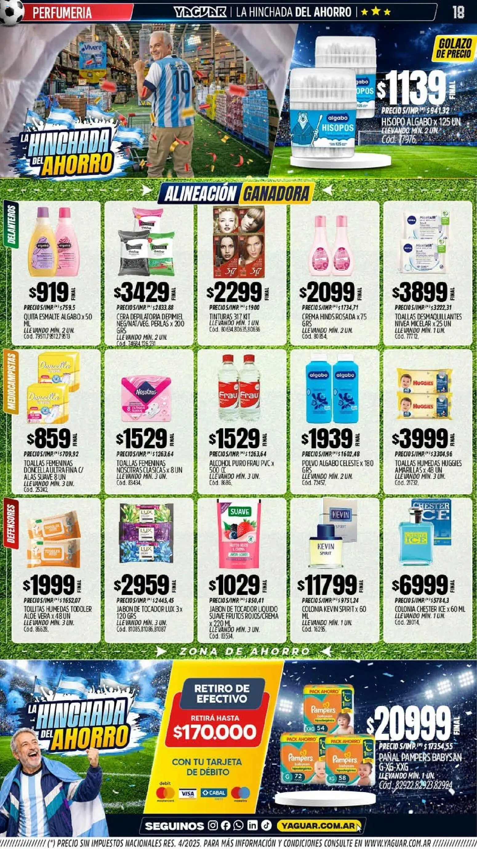 Yaguar - Oferta Semanal Santa Fé │ válido desde el 08.06.2026 | Página: 18 | Productos: Toallas, Polvo, Cera, Crema