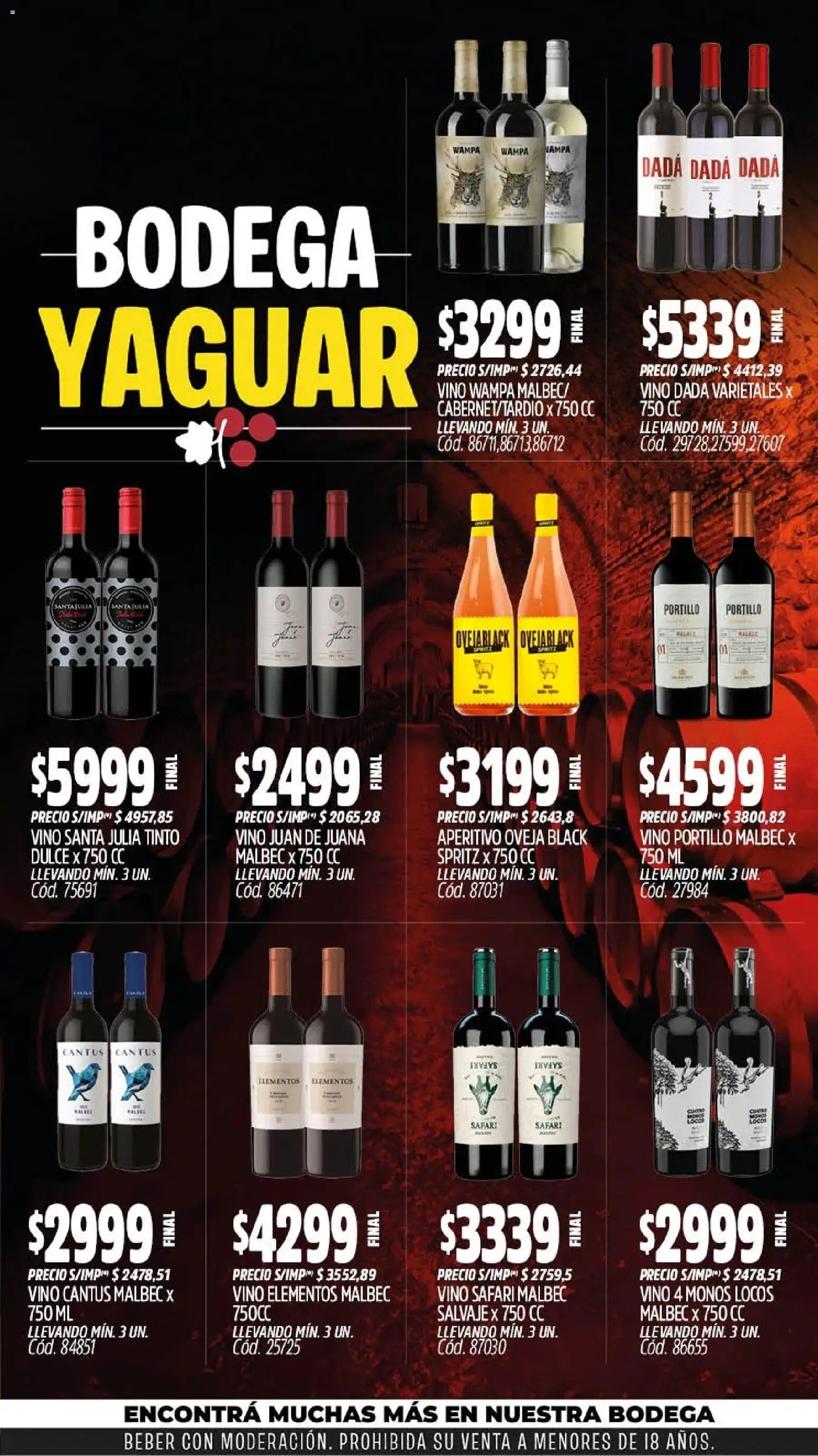 Yaguar - Oferta Semanal Salta │ válido desde el 03/08/2026 | Página: 8 | Productos: Dulce, Vino