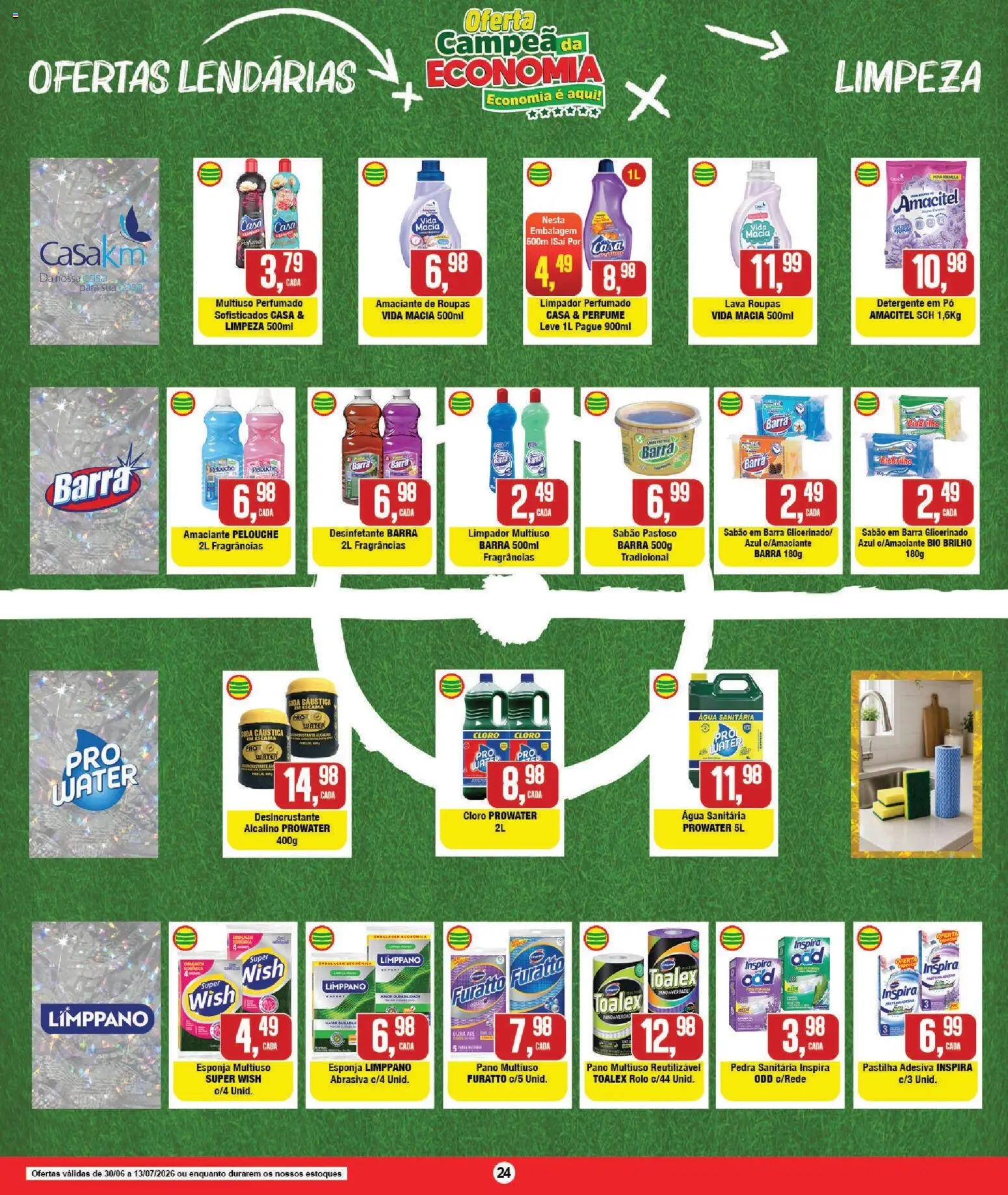 RedEconomia Folheto - válido de 30/06/2026 | Página: 24 | Produtos: Cloro, Limpador multiuso, Sabão, Roupas