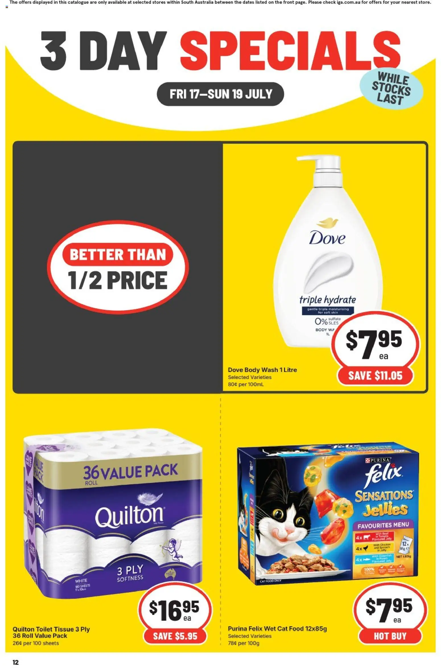 IGA catalogue - valid from 17/07/2026 | Page: 4 | Products: Toilet, Chicken, Beef, Spinach