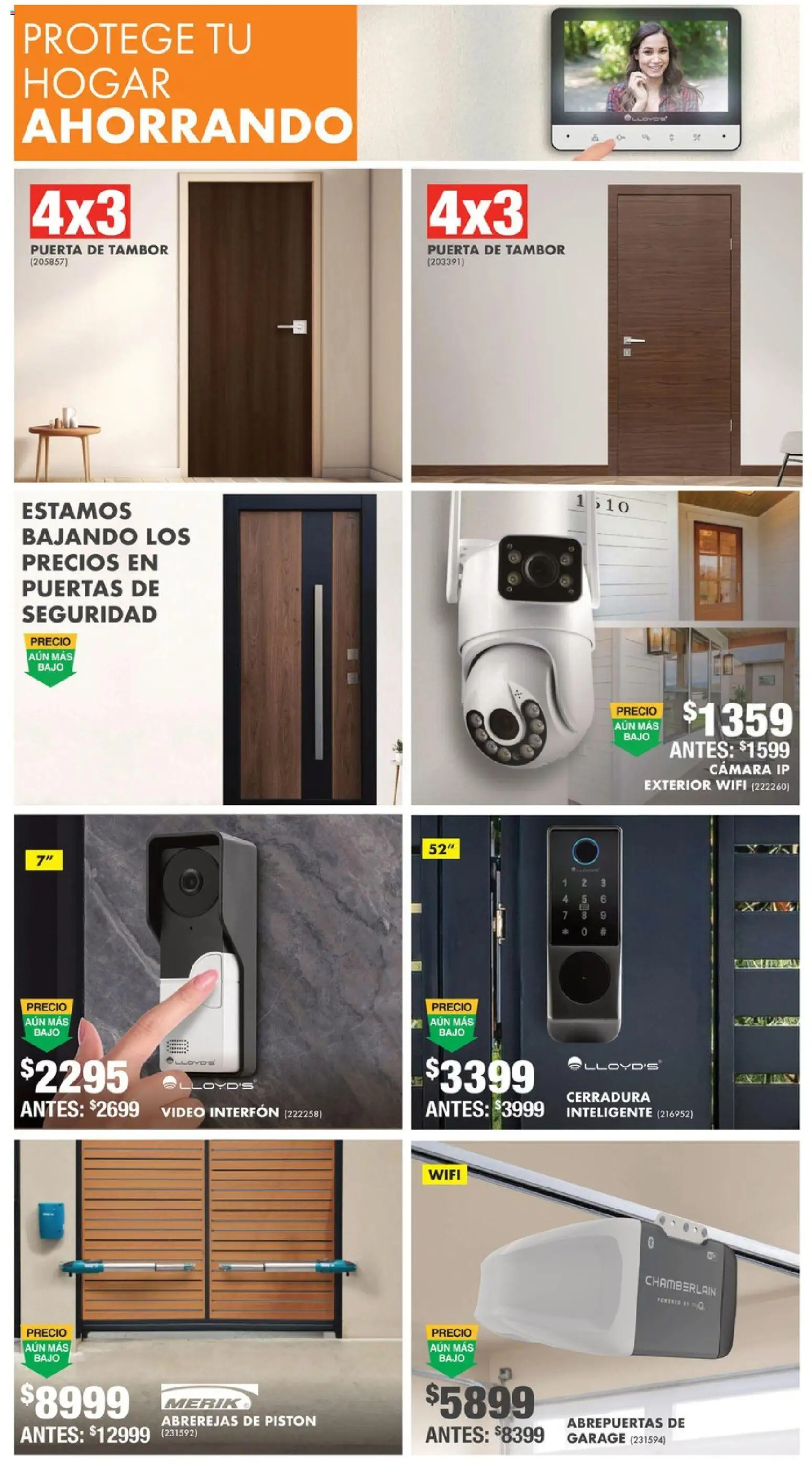 Nuevas ofertas de Home Depot válidas en toda la República Mexicana desde el 14.05.2026. ¡Encuentra las mejores ofertas en Home Depot catálogo! | Página: 18 | Productos: Cámara, Cerradura, Video