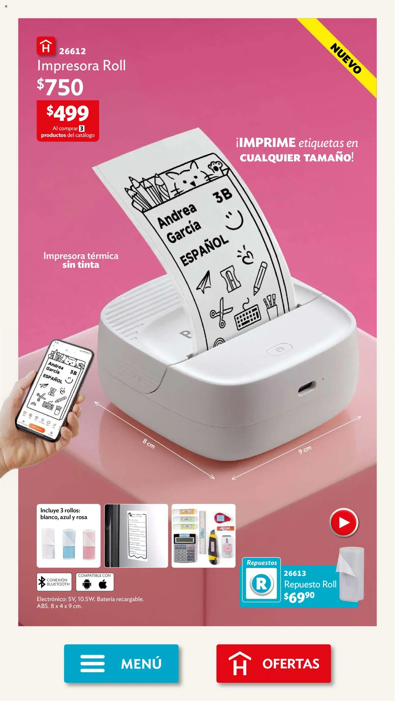 Nuevas ofertas de Betterware válidas en toda la República Mexicana desde el 03/08/2026. ¡Encuentra las mejores ofertas en Betterware campaña 8 2026! | Página: 4 | Productos: Impresora, Batería