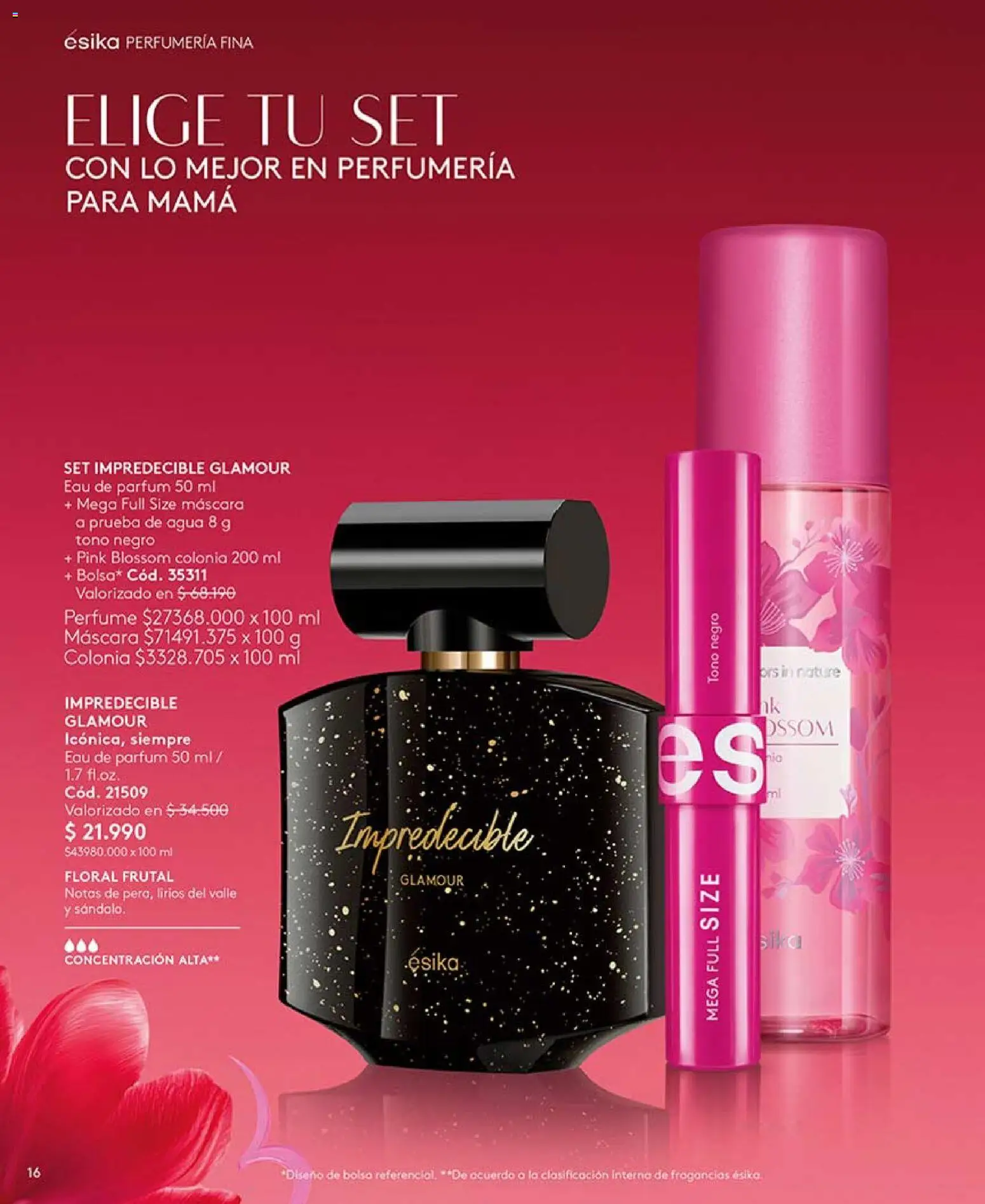 Catálogo Ésika Campaña 6 │ válido desde el 01.04.2026 | Página: 16 | Productos: Agua, Perfume, Máscara, Bolso