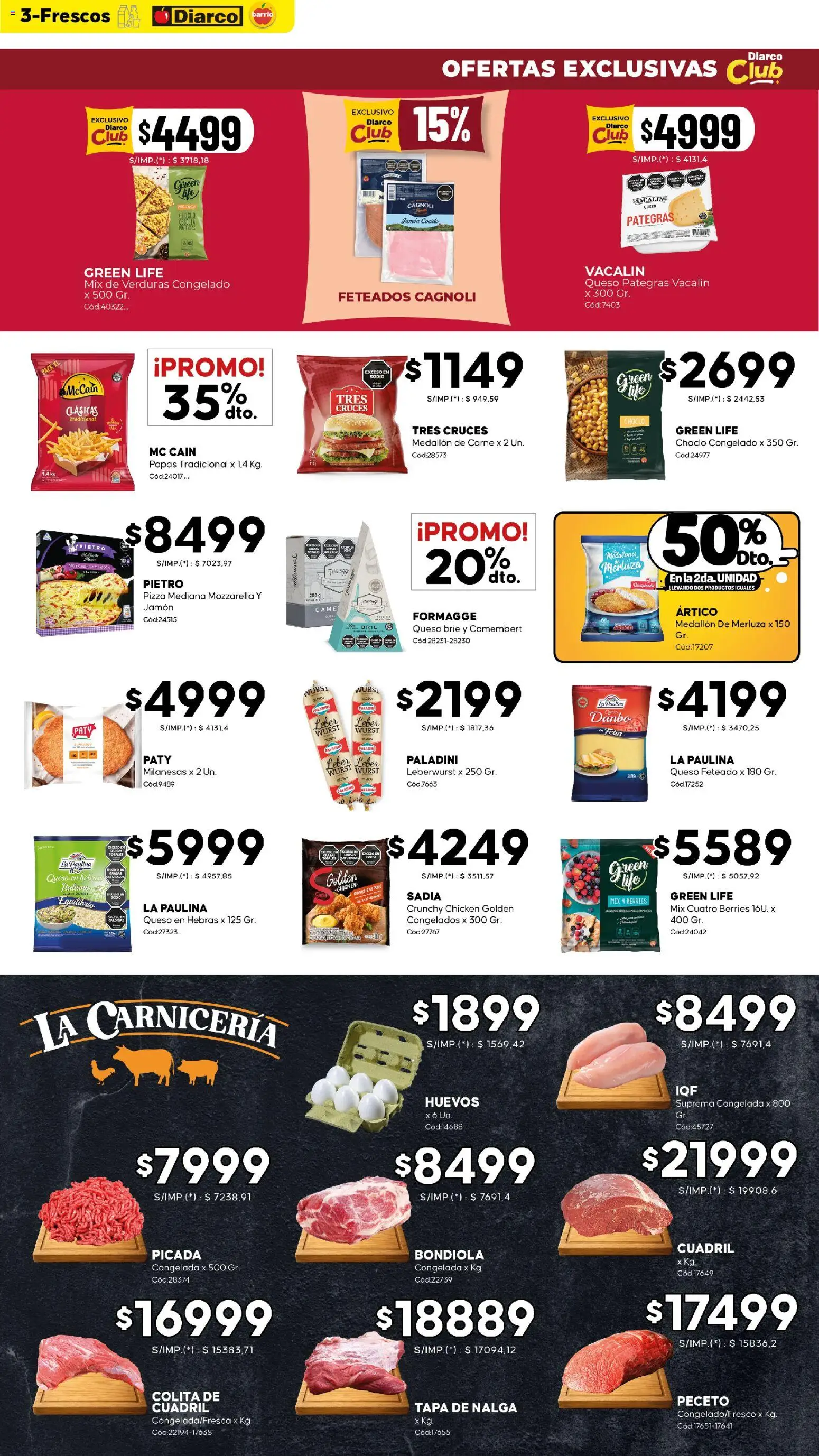 Diarco - Ofertas Diarco Barrio │ válido desde el 20/07/2026 | Página: 3 | Productos: Jamón cocido, Huevos, Jamón, Pizza