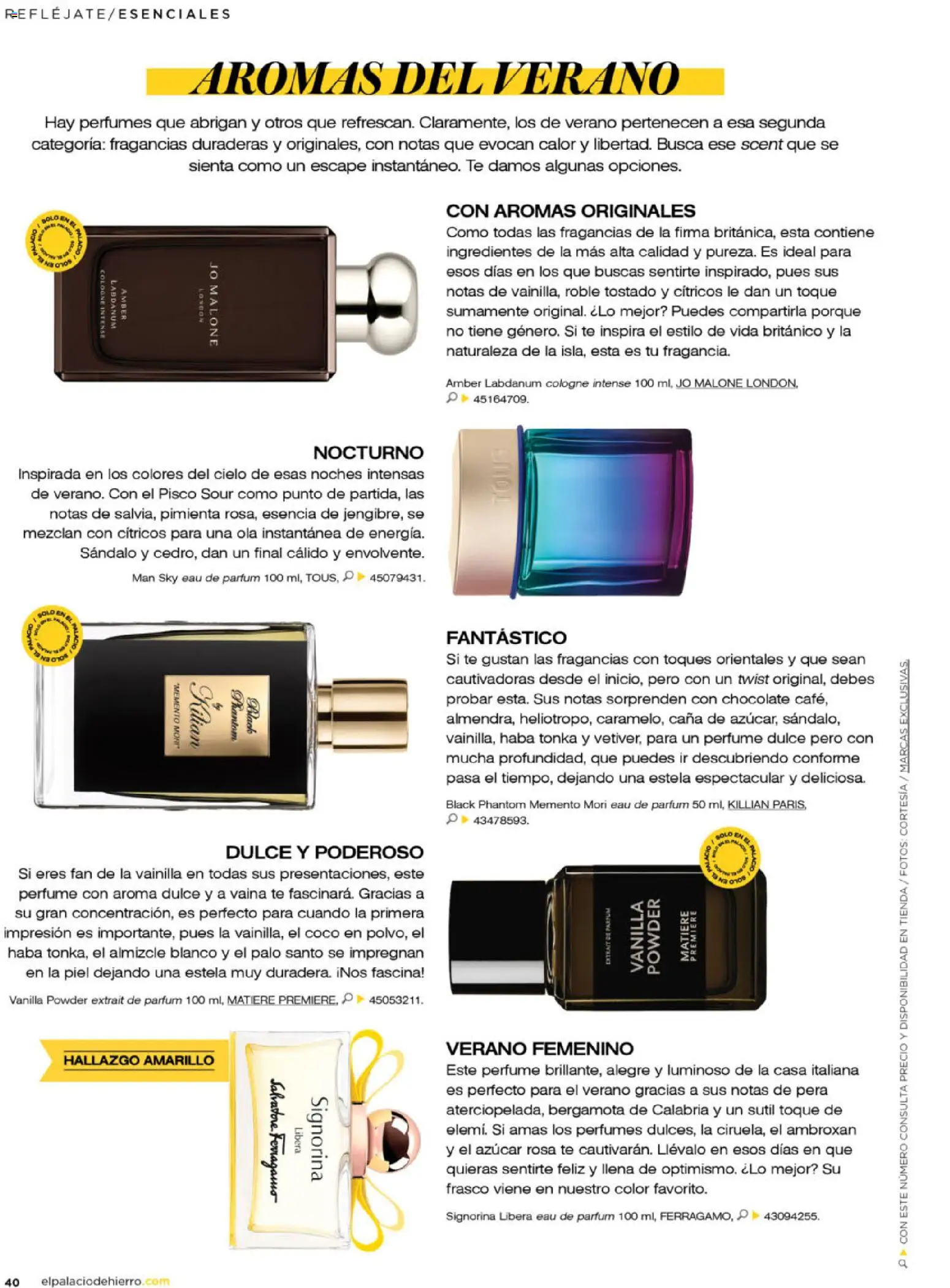 Nuevas ofertas de Palacio De Hierro válidas en toda la República Mexicana desde el 01/07/2026. ¡Encuentra las mejores ofertas en Palacio De Hierro catálogo! | Página: 43 | Productos: Pera, Pimienta, Frasco, Perfume