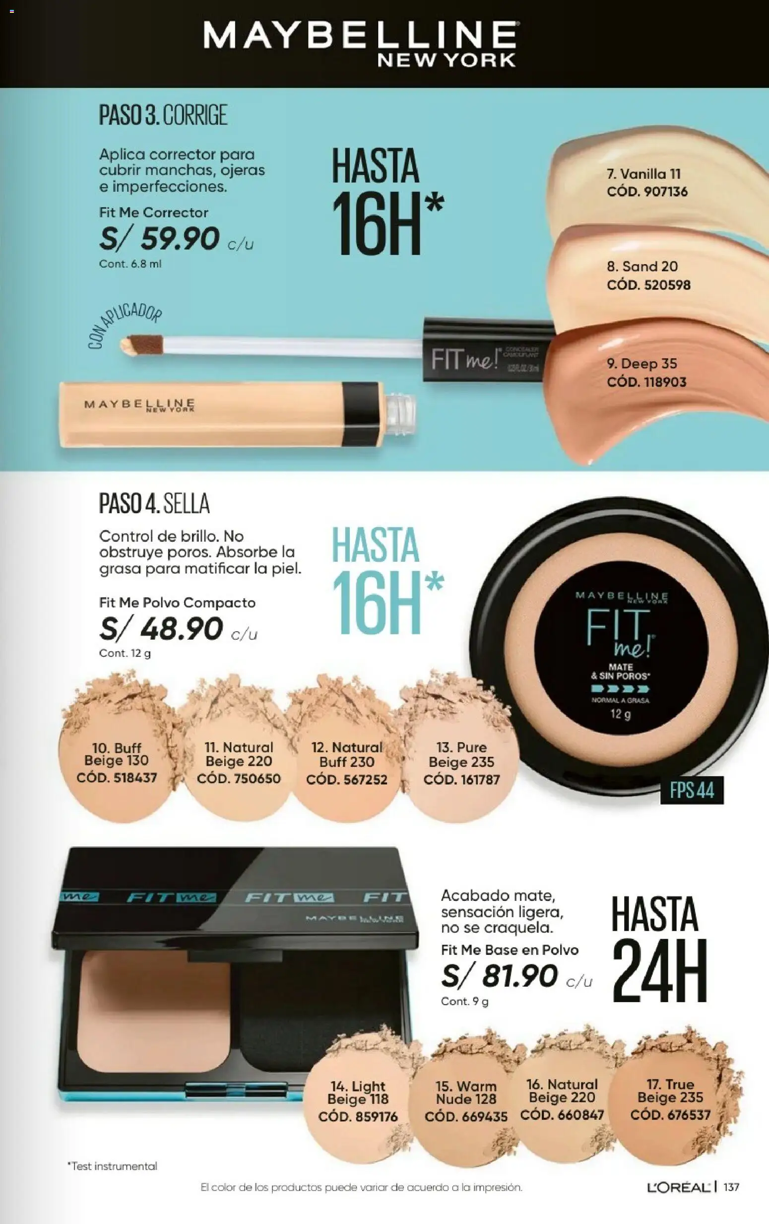 Catálogo Azzorti válido desde 20/09/2026 | Página: 139 | Productos: Puré, Corrector, Polvo