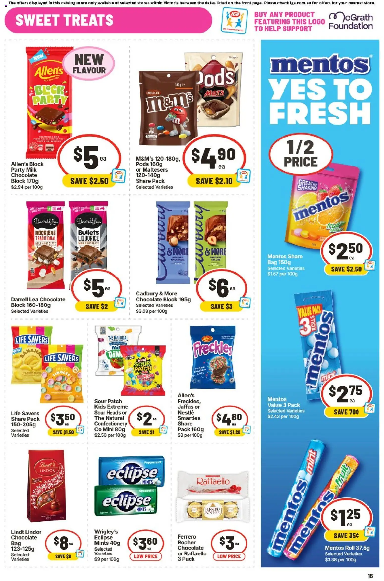 IGA catalogue - valid from 09/09/2026 | Page: 16 | Products: Confectionery, Raffaello, Lindt, Lindor
