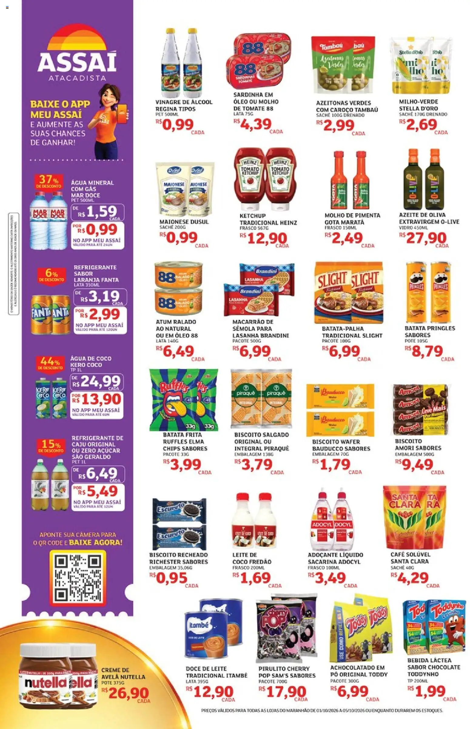 Assaí Atacadista Folheto - válido de 01/10/2026 | Página: 2 | Produtos: Coco, Azeitonas, Óleo, Câmera