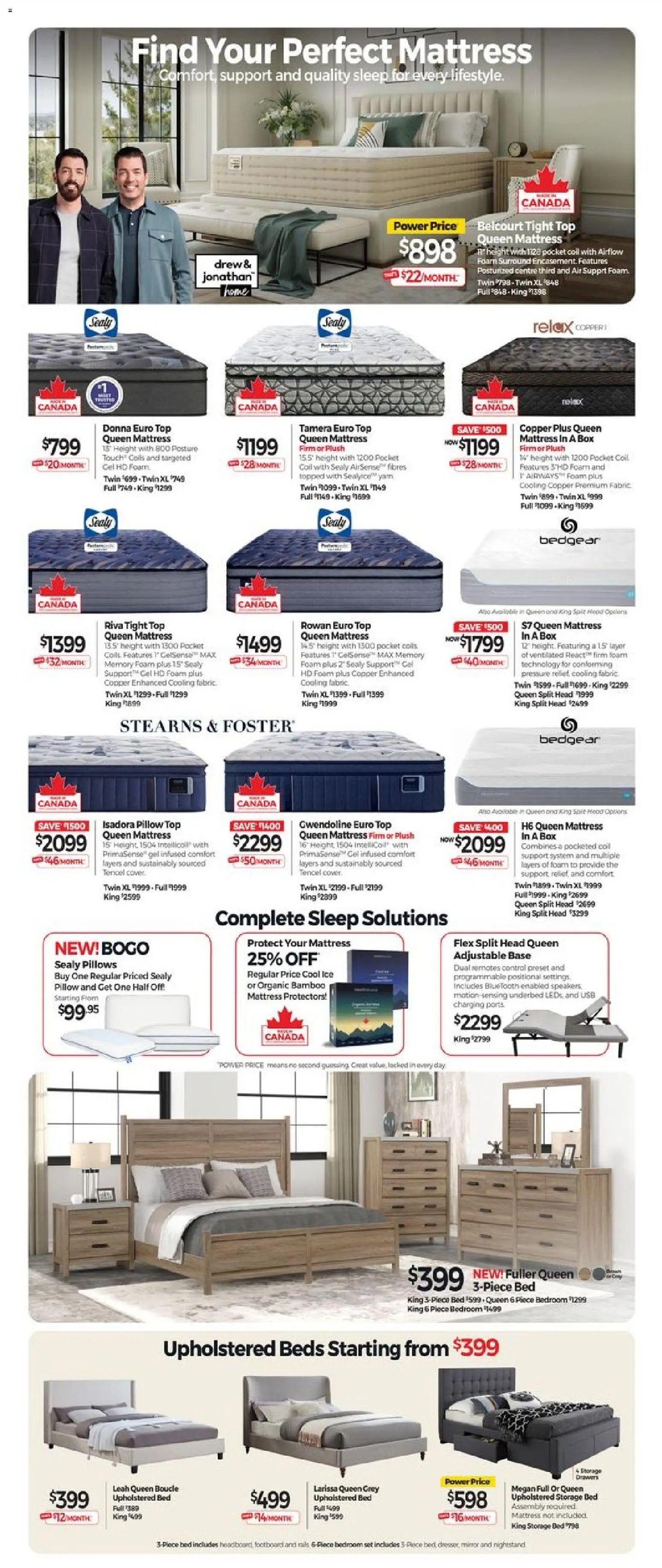 Tepperman's flyer valid from Aug 7, 2026 | Page: 5 | Products: Bed, Mattress, Mirror, Ice