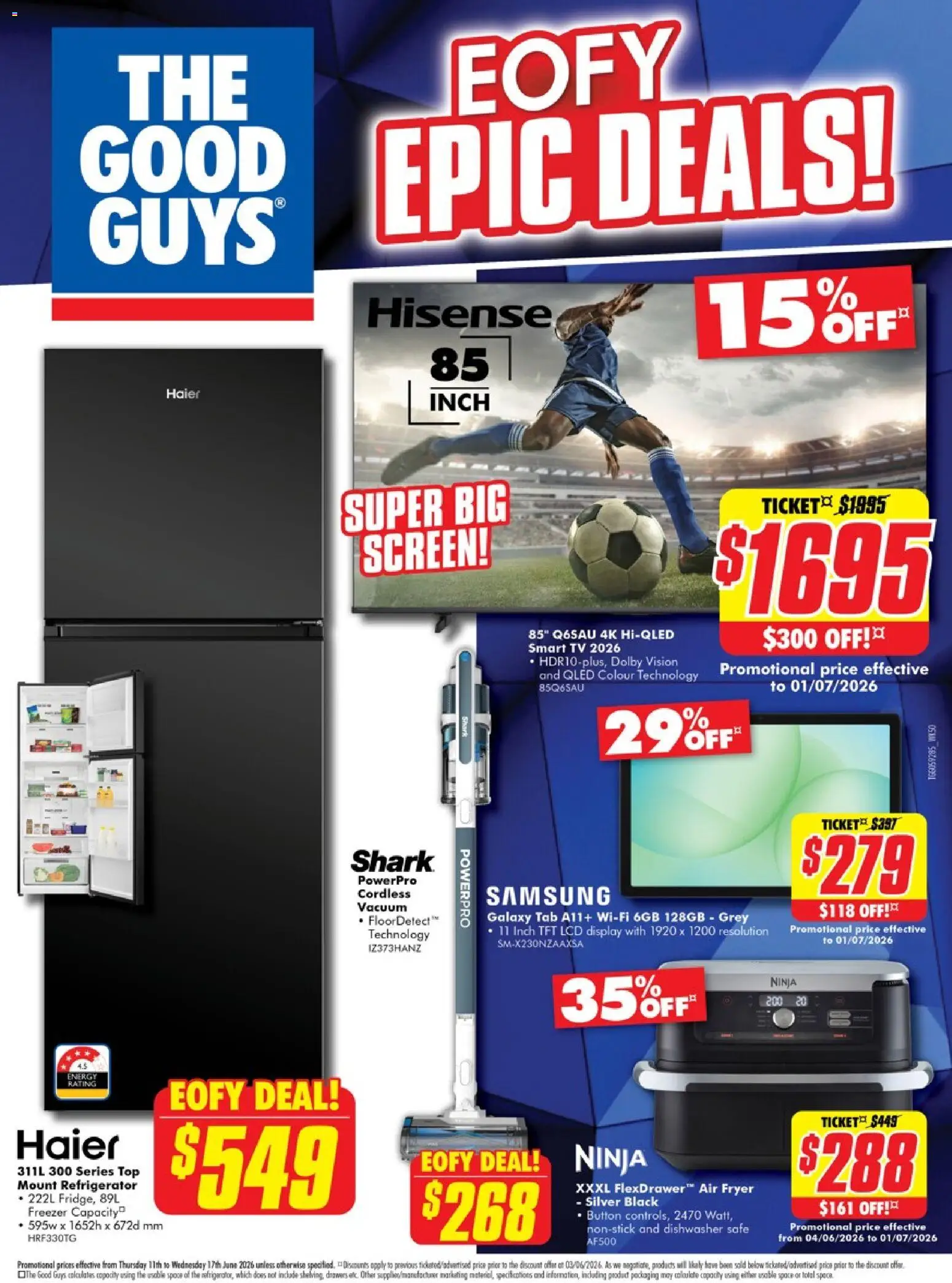 The Good Guys catalogue - valid from 10.06.2026 | Page: 1 | Products: Tv, Freezer, Dishwasher, Screen