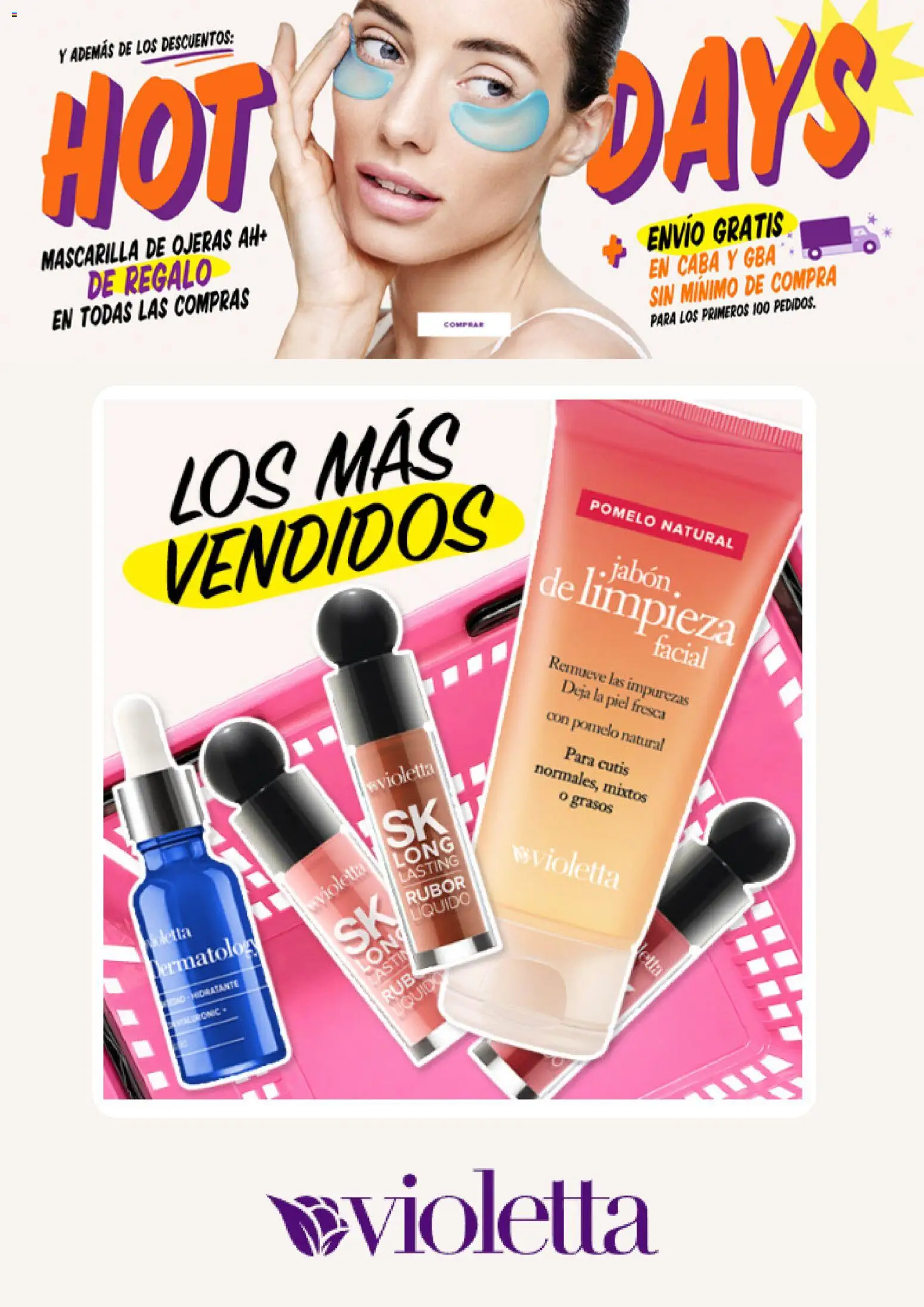Violetta - Hot Days │ válido desde el 11.05.2026 | Página: 3 | Productos: Mascarilla, Rubor, Jabón, Pomelo