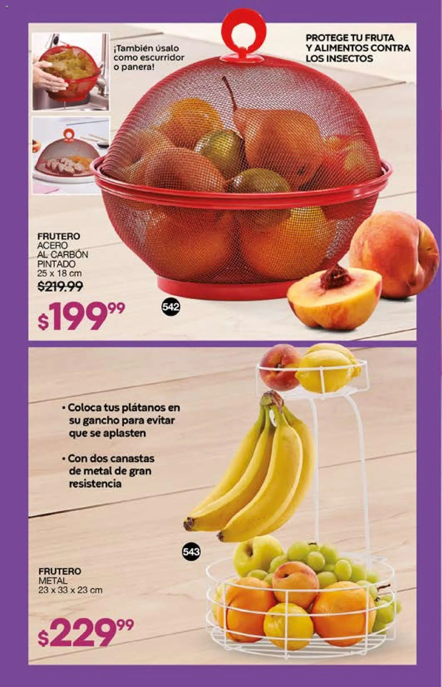 Nuevas ofertas de Fuller válidas en toda la República Mexicana desde el 01.04.2026. ¡Encuentra las mejores ofertas en Fuller campaña 26 2026! | Página: 190 | Productos: Panera, Frutero, Plátanos, Escurridor