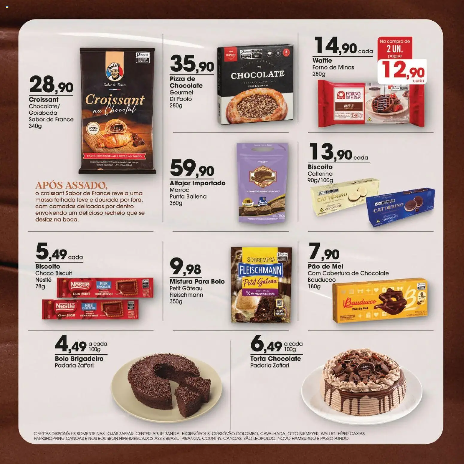 Zaffari Folheto - válido de 16/07/2026 | Página: 7 | Produtos: Forno, Pizza, Mel, Goiabada