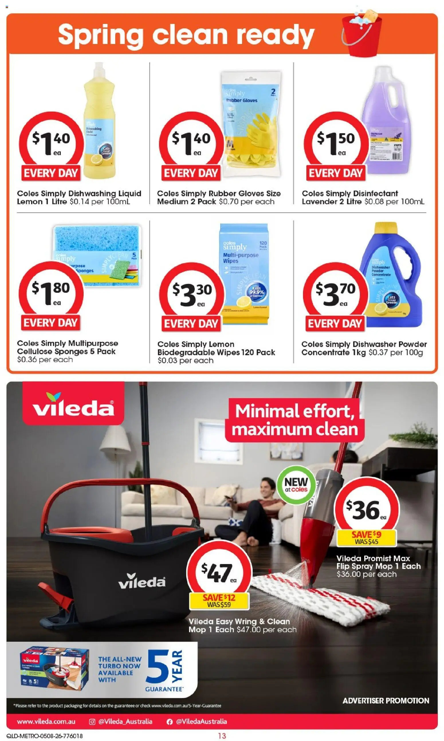 Coles catalogue - valid from 05/08/2026 | Page: 13 | Products: Powder, Soap, Lemon, Multipurpose