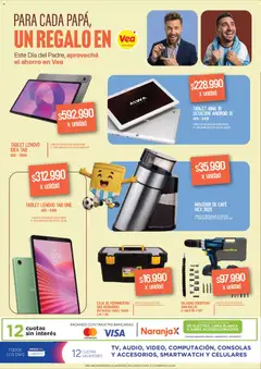 Vista previa Vea - Día del Padre válido desde el 08.06.2026 | Página: 23 | Productos: Tablet, Café, Taladro, Maletin
