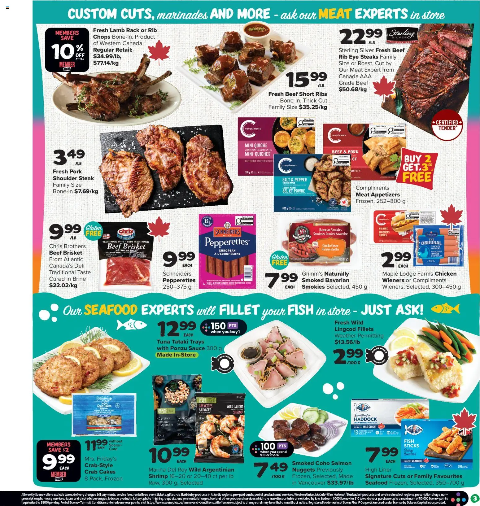 Thrifty Foods flyer valid from 18.06.2026 | Page: 4 | Products: Fish, Beef, Cheese, Pork