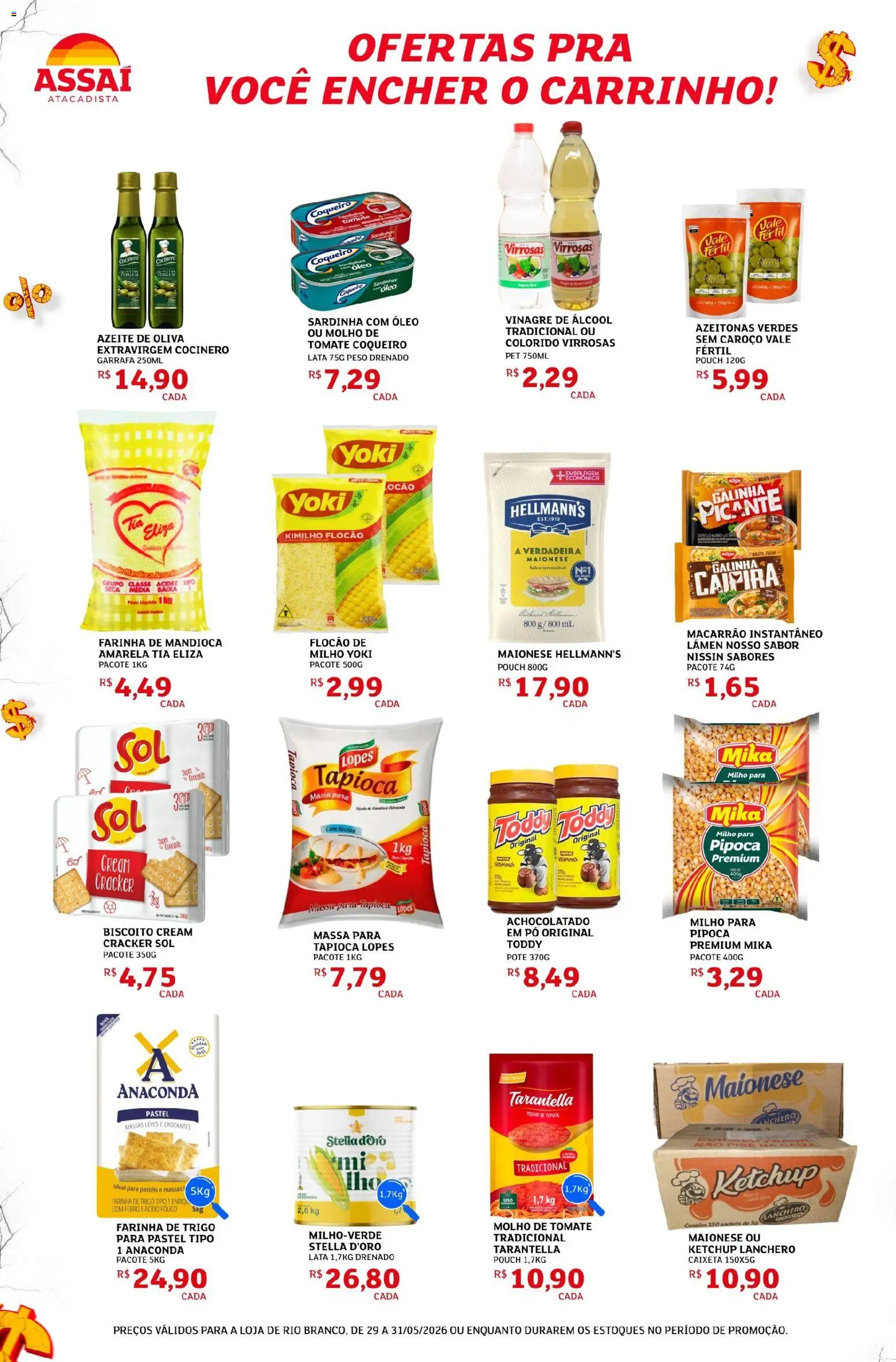 Assaí Atacadista Folheto - válido de 29.05.2026 | Página: 2 | Produtos: Pó, Farinha de mandioca, Macarrão, Macarrão instantâneo