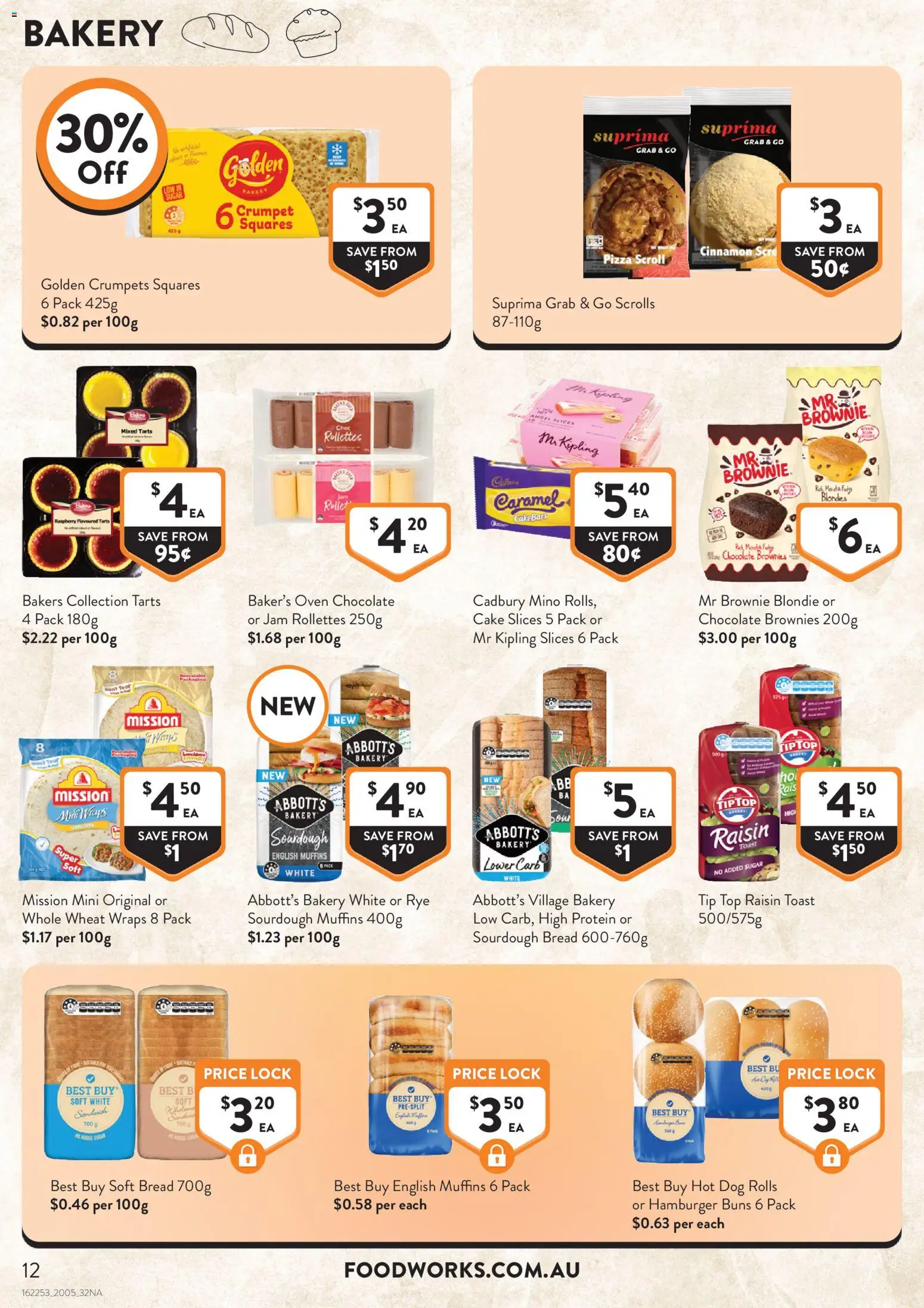Foodworks catalogue - valid from 20.05.2026 | Page: 12 | Products: Muffins, Rye, Wheat, Bakery