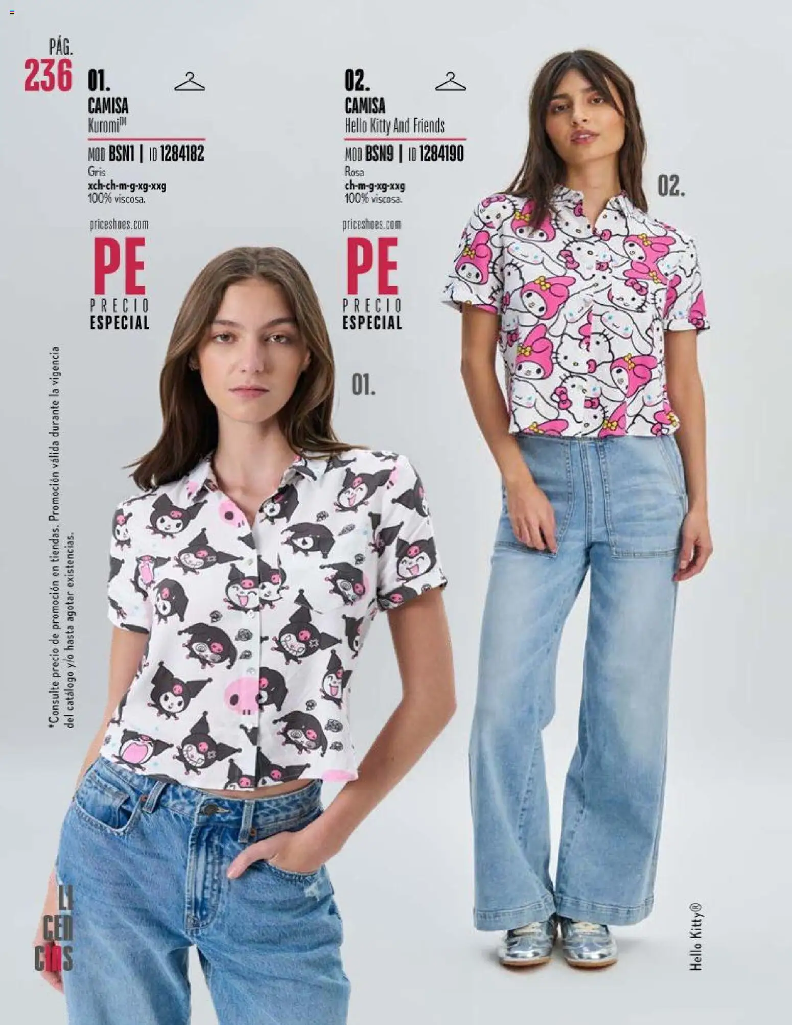 Nuevas ofertas de Price Shoes válidas en toda la República Mexicana desde el 05/09/2026. ¡Encuentra las mejores ofertas en Price Shoes catálogo Licencias! | Página: 236 | Productos: Camisa