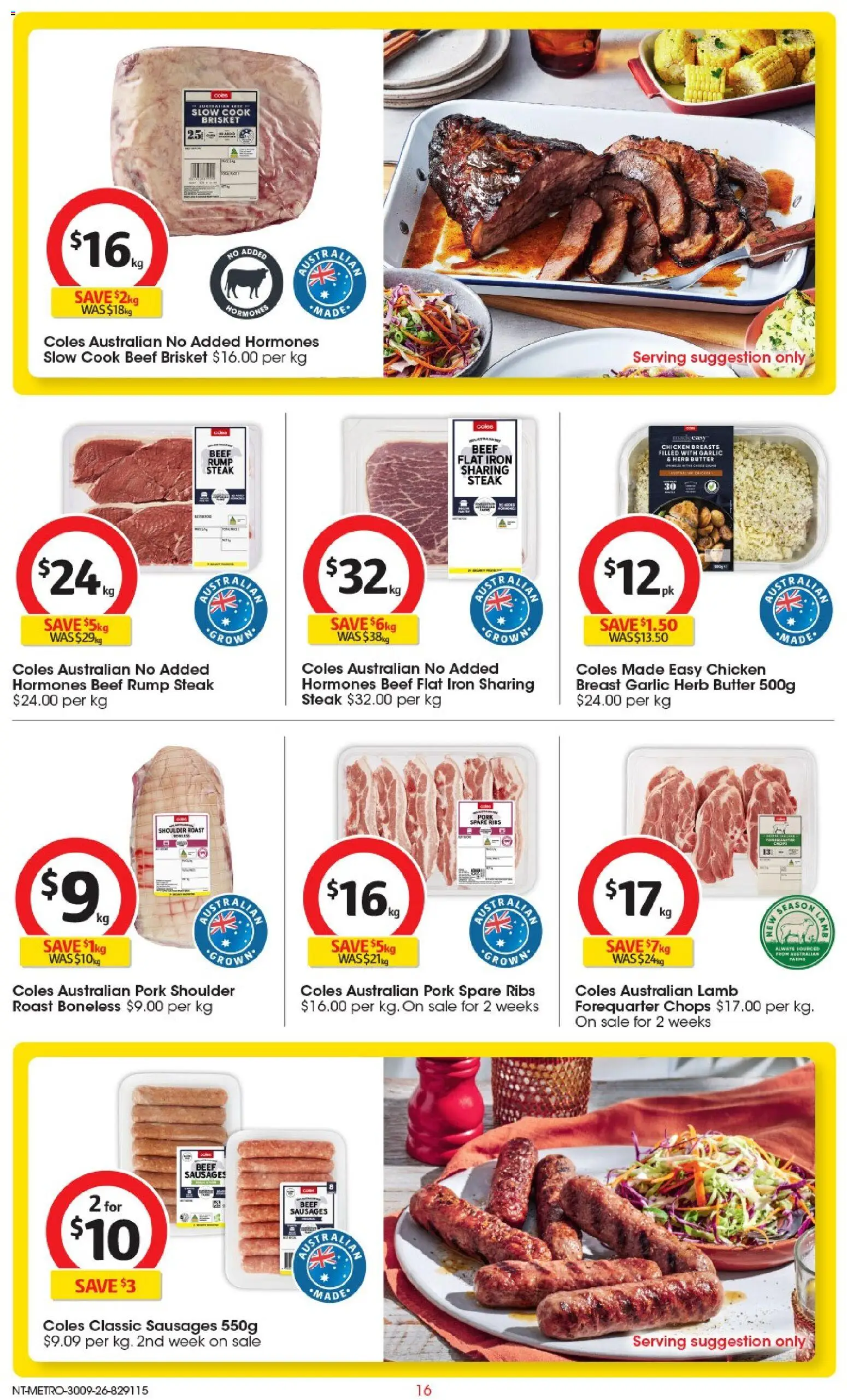Coles catalogue - valid from 30/09/2026 | Page: 16 | Products: Butter, Steak, Garlic, Iron