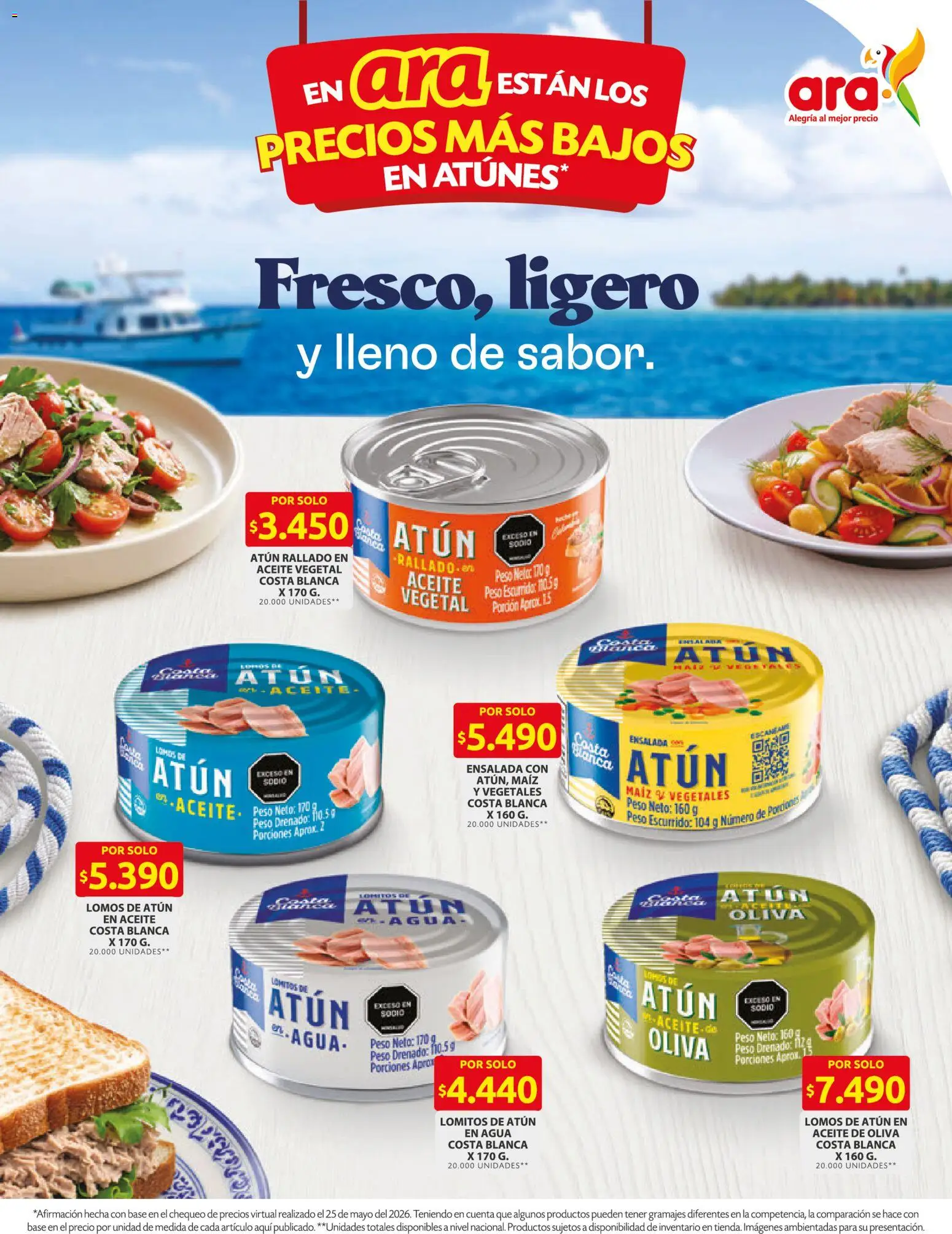 Ara revista - valida desde el 04.06.2026 | Página: 5 | Productos: Agua, Ensalada, Peso, Maiz
