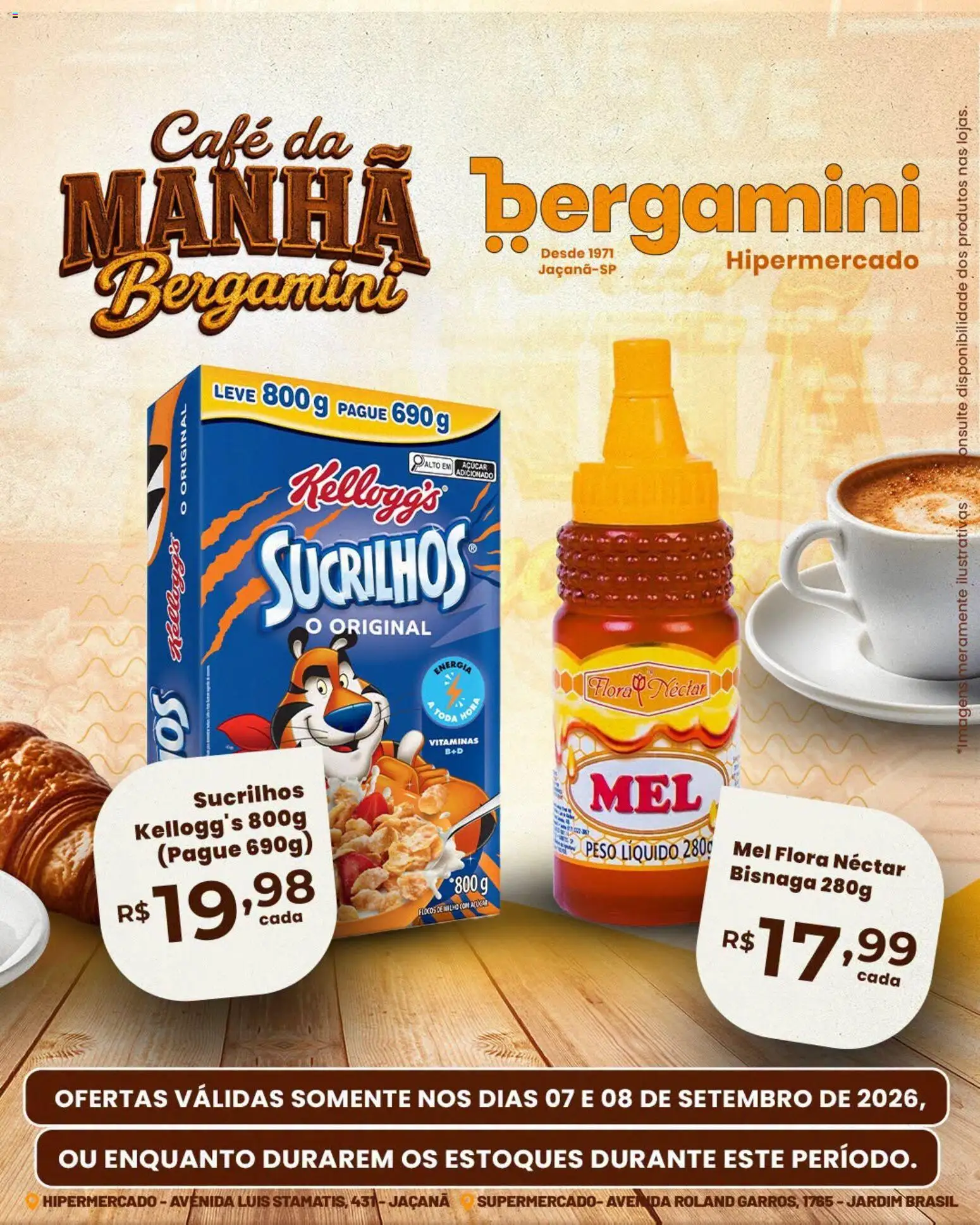 Supermercado Bergamini Folheto - válido de 07/09/2026 | Página: 10 | Produtos: Café, Sucrilhos, Flocos, Milho