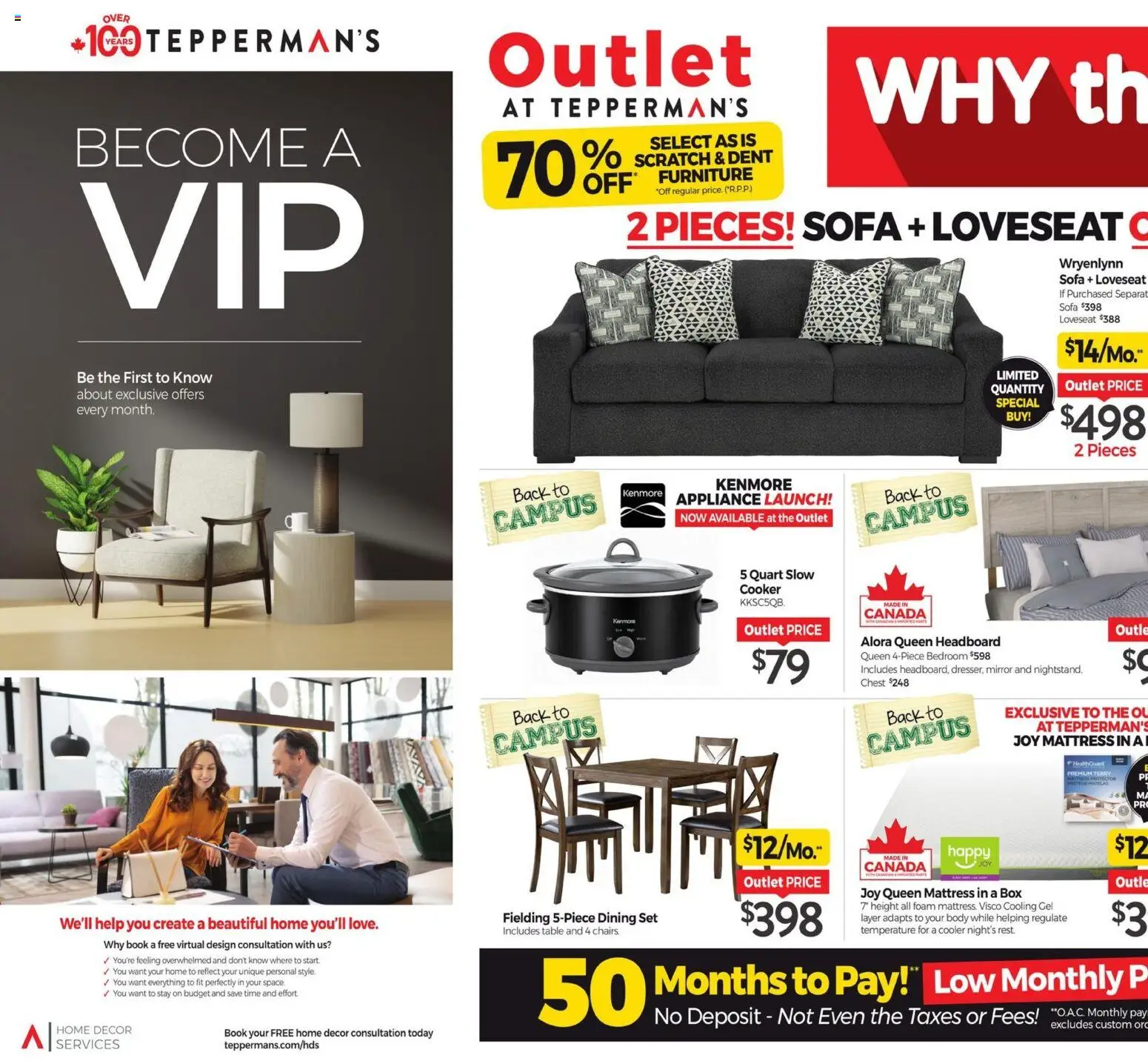 Tepperman's flyer valid from Aug 14, 2026 | Page: 4 | Products: Cooker, Mattress, Table, Box