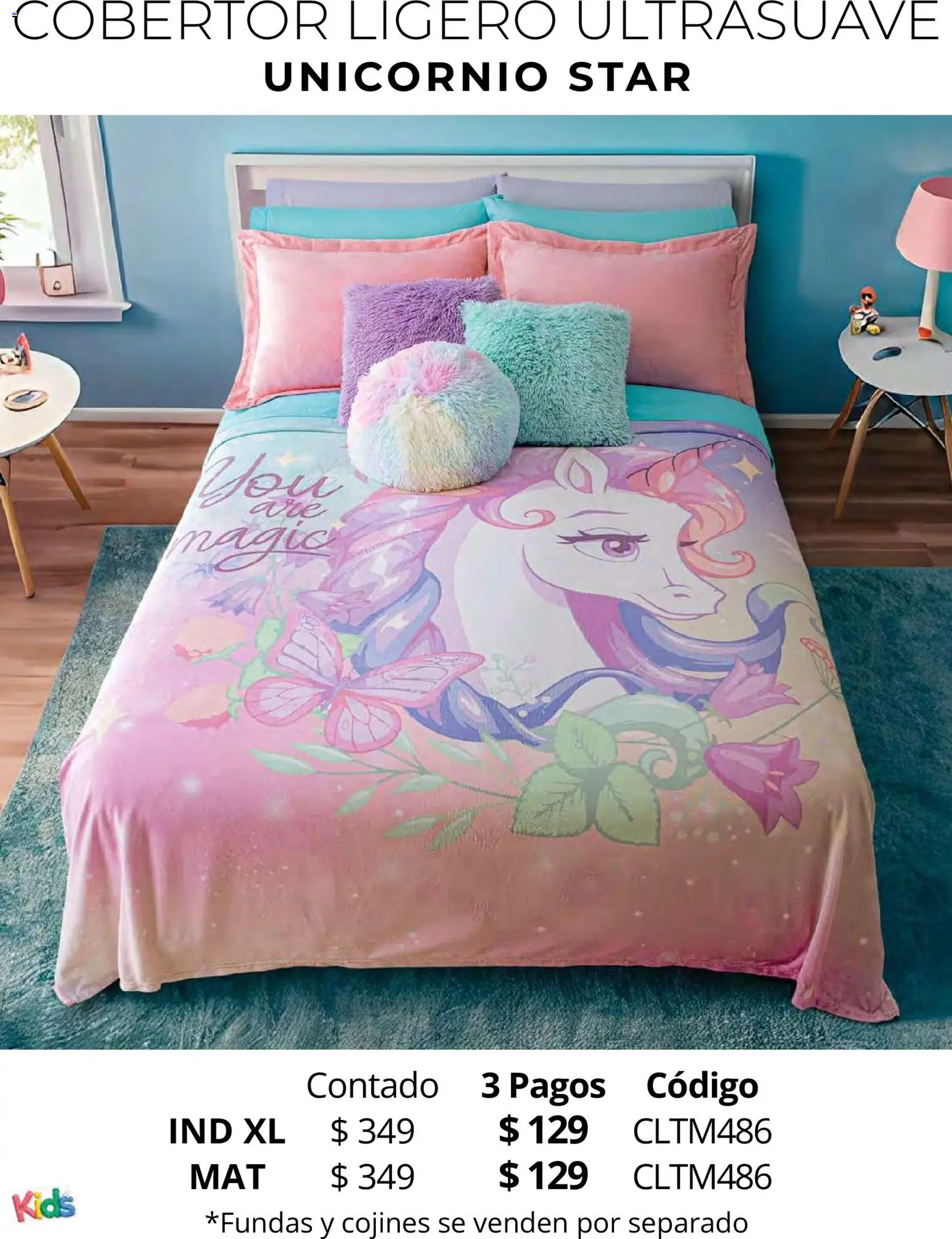Nuevas ofertas de Colchas Concord válidas en toda la República Mexicana desde el 01.05.2026. ¡Encuentra las mejores ofertas en Colchas Concord catálogo Kids! | Página: 109 | Productos: Cobertor