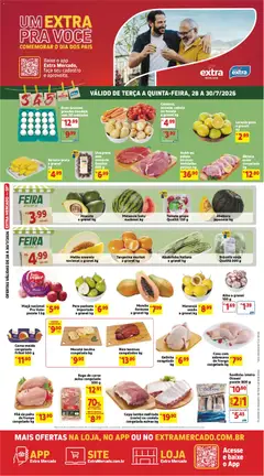 Extra ofertas de Mercado Terça e Quinta - Pré-Visualização do folheto da loja Extra, válido de 28/07/2026