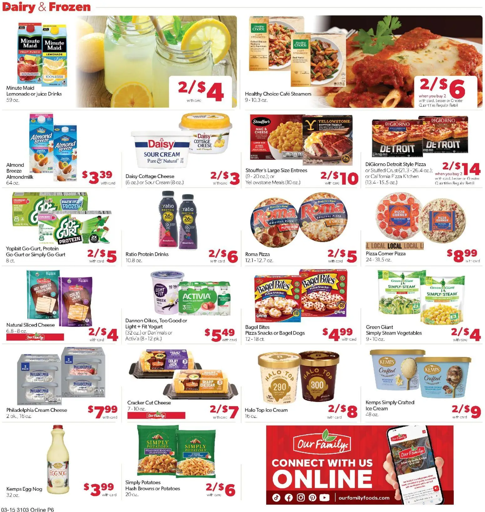 Family Fare Weekly Ad - valid from 15.03.2026 | Page: 11 | Products: Pizza, Sour cream, Cream, Ice cream