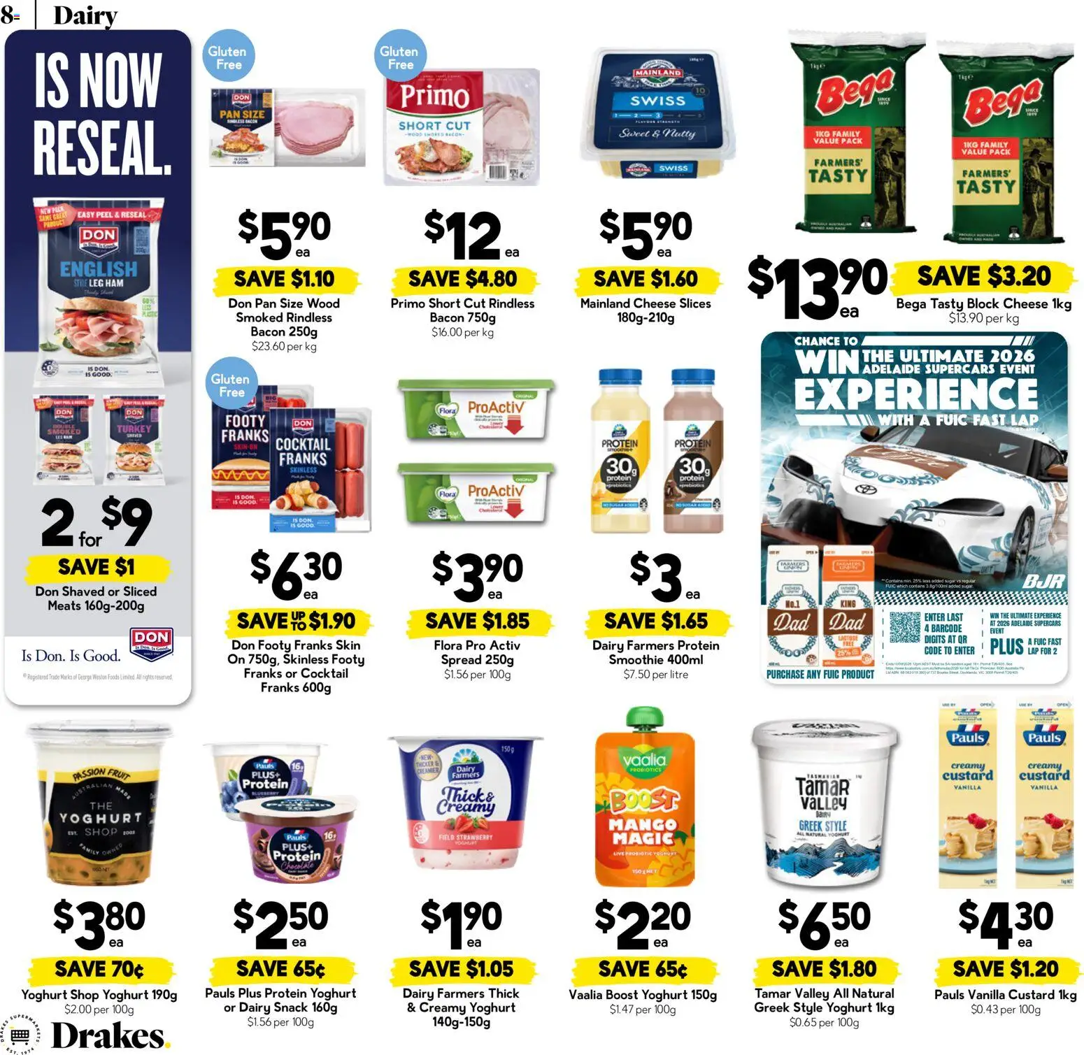 Drakes catalogue - valid from 12/08/2026 | Page: 8 | Products: Dairy, Cheese, Wood, Smoothie