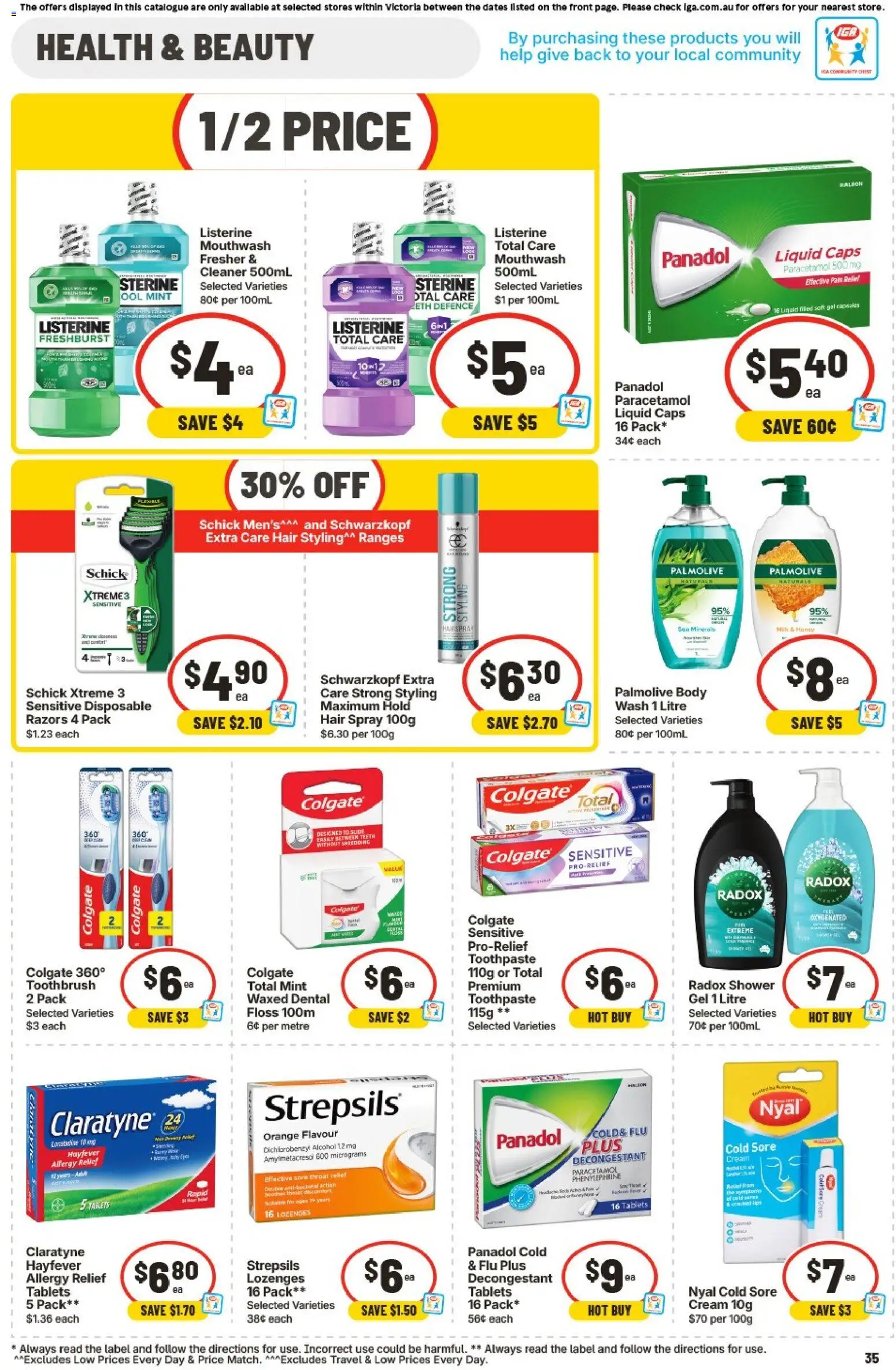 IGA catalogue - valid from 19/08/2026 | Page: 33 | Products: Alcohol, Toothpaste, Razors, Tablets