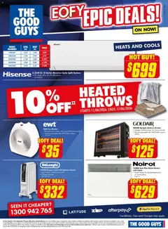 Preview of The Good Guys Eofy epic deals - valid from 10.06.2026 | Page: 22 | Products: Oil, Accessories, Portable, Fan