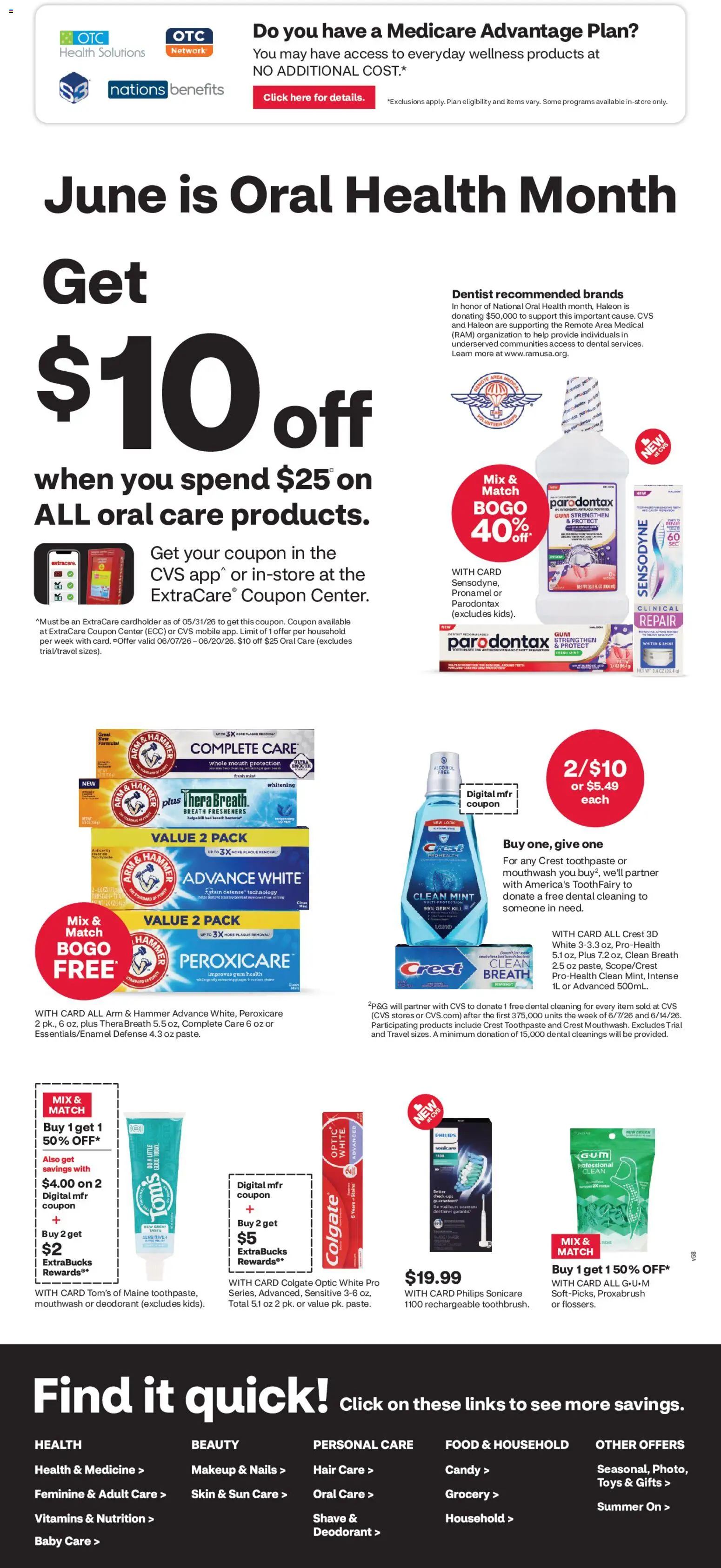 CVS Pharmacy Weekly Ad - MI - valid from 14.06.2026 | Page: 7 | Products: Hammer, Mask, Deodorant, Toothpaste