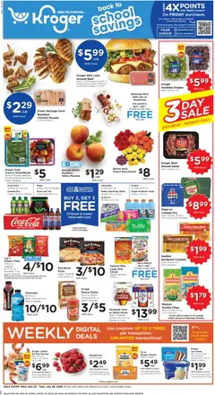 Preview of Kroger weekly ads valid from 07/22/2026