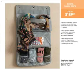 Vista previa de Organizador de pared, Textil. 40 x 5 x 61 cm. No incluye ganchos., nuevo folleto de la tienda, válido en México a partir del 08.05.2026 | Página: 51 | Productos: Organizador