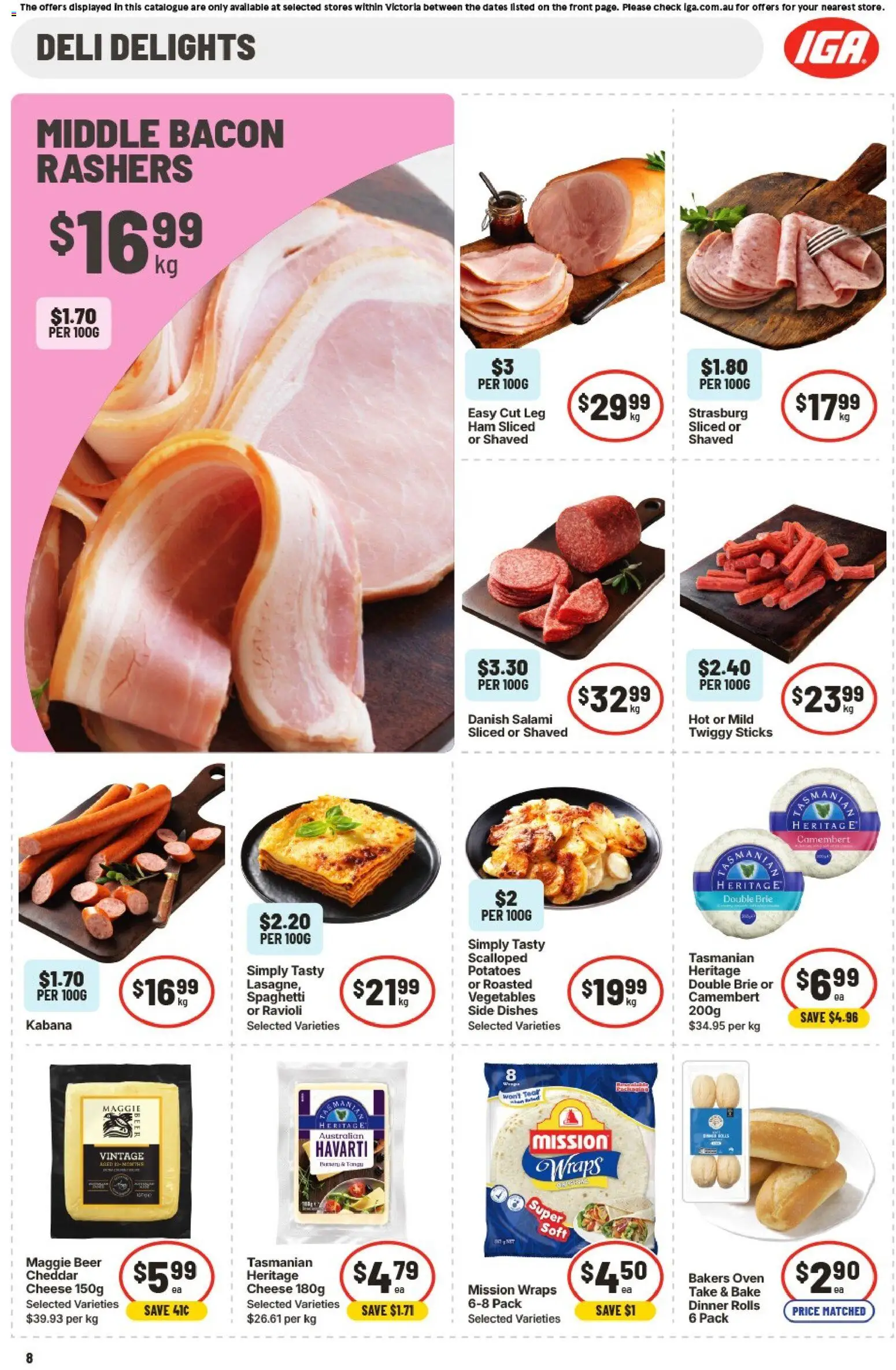 IGA catalogue - valid from 06.05.2026 | Page: 9 | Products: Bacon, Potatoes, Vegetables, Oven