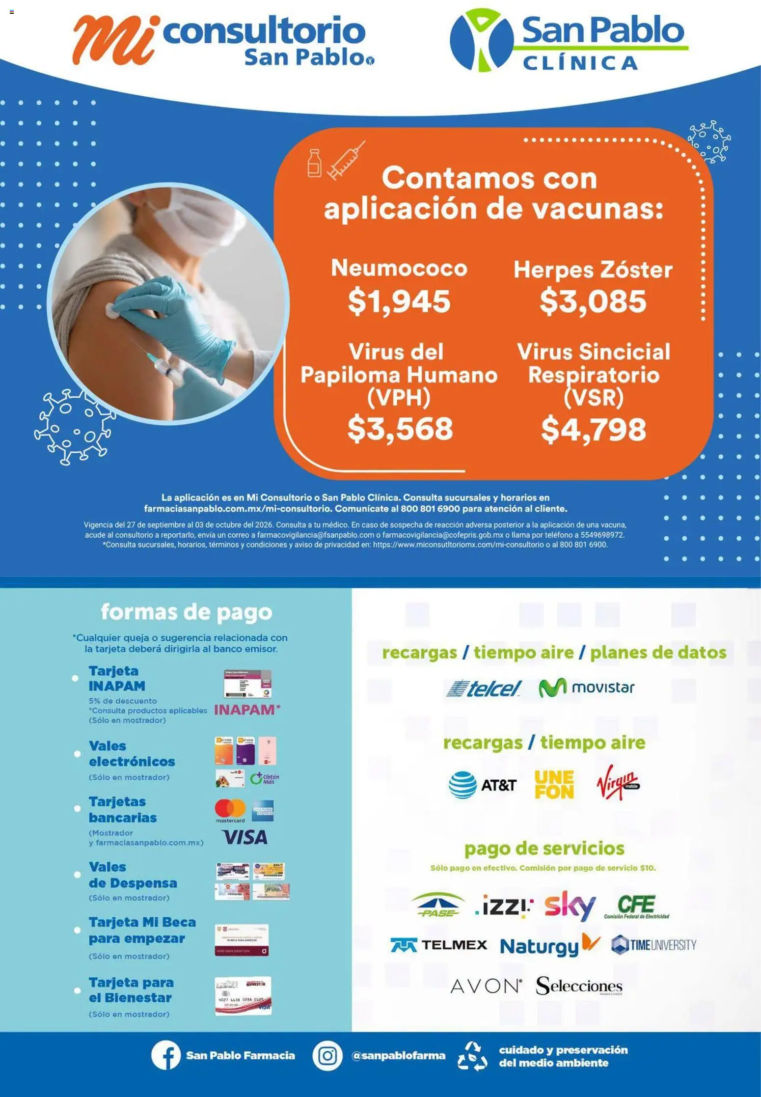 Nuevas ofertas de Farmacia San Pablo válidas en toda la República Mexicana desde el 27/09/2026. ¡Encuentra las mejores ofertas en Farmacia San Pablo catálogo! | Página: 16 | Productos: Banco, Despensa, Teléfono