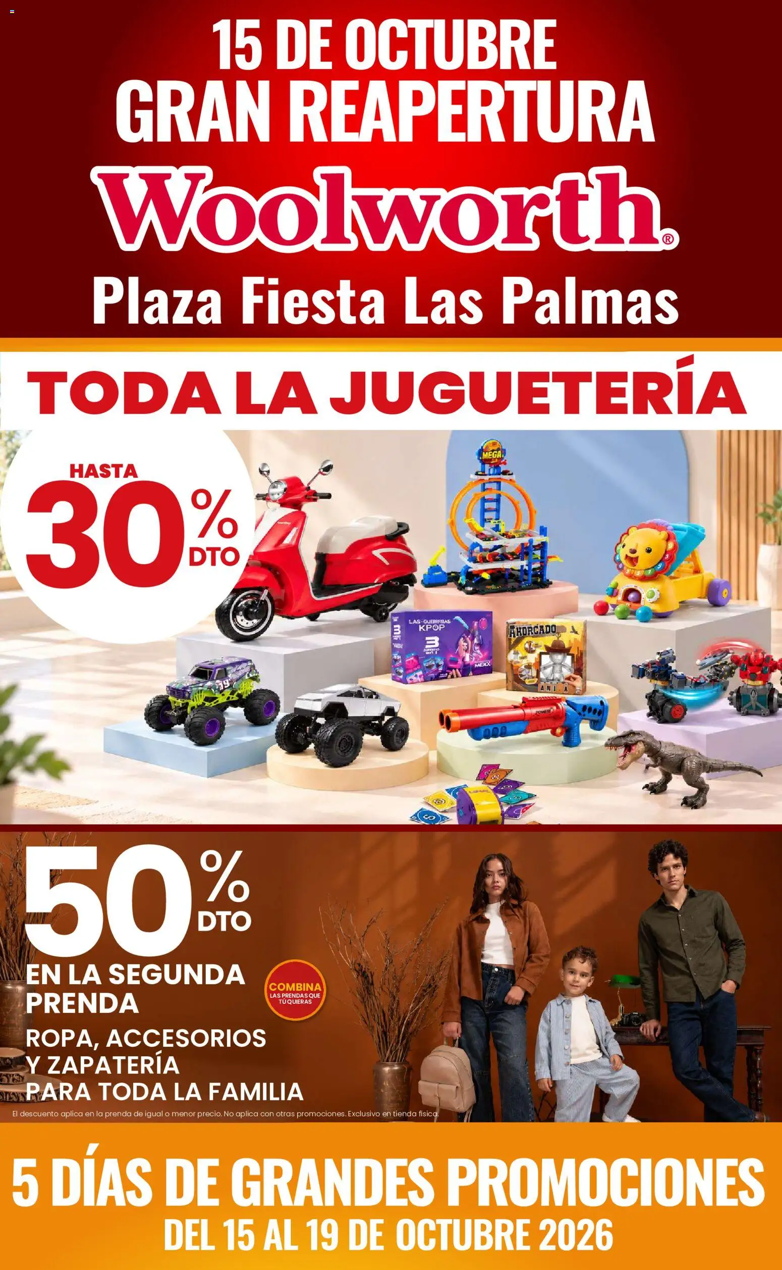 Nuevas ofertas de Del Sol y Woolworth válidas en toda la República Mexicana desde el 15/10/2026. ¡Encuentra las mejores ofertas en Del Sol y Woolworth catálogo 5 Días de Grandes Promociones - Los Mochis! | Página: 1