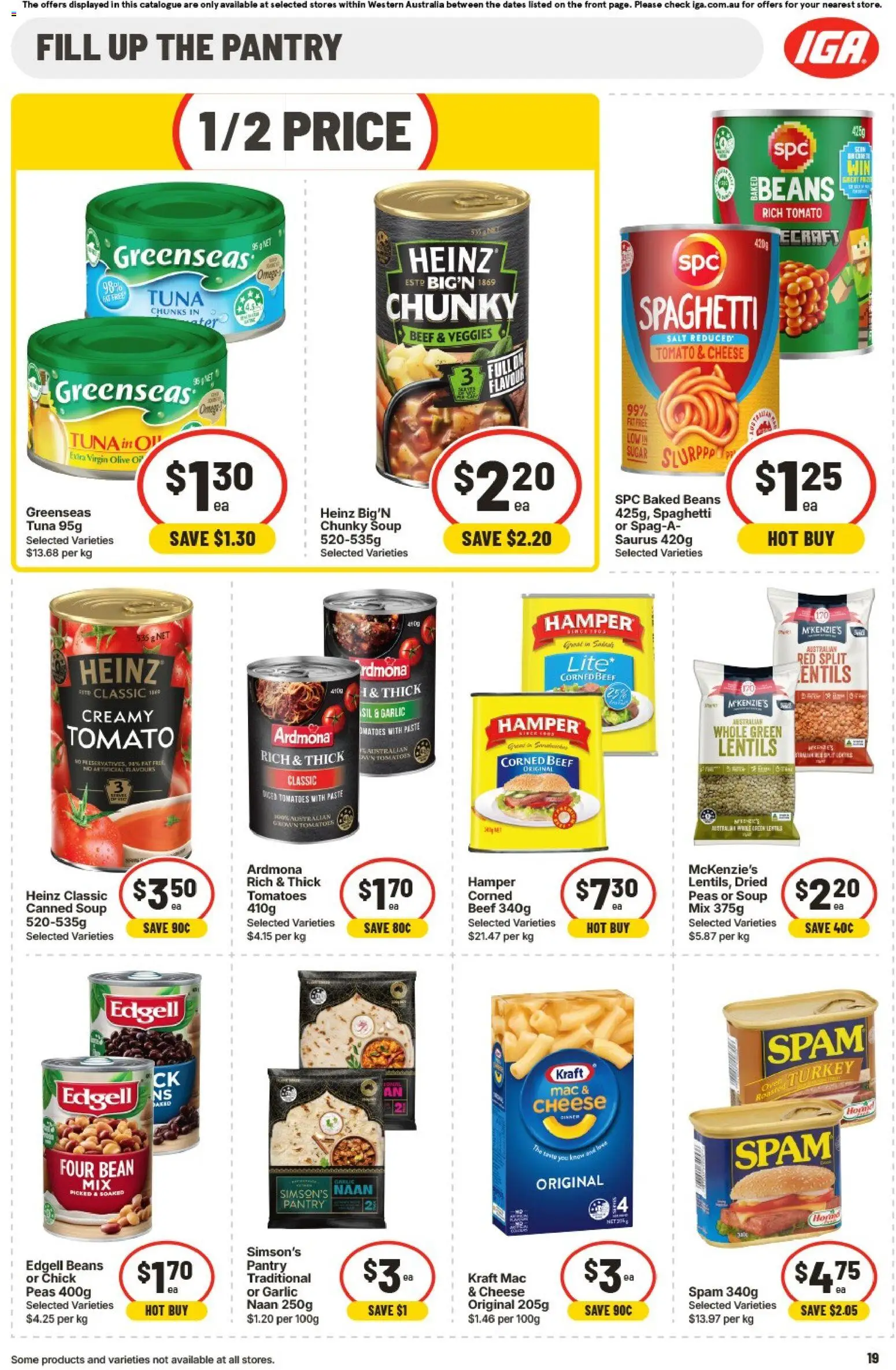 IGA catalogue - valid from 26/08/2026 | Page: 19 | Products: Salt, Sugar, Garlic, Beans