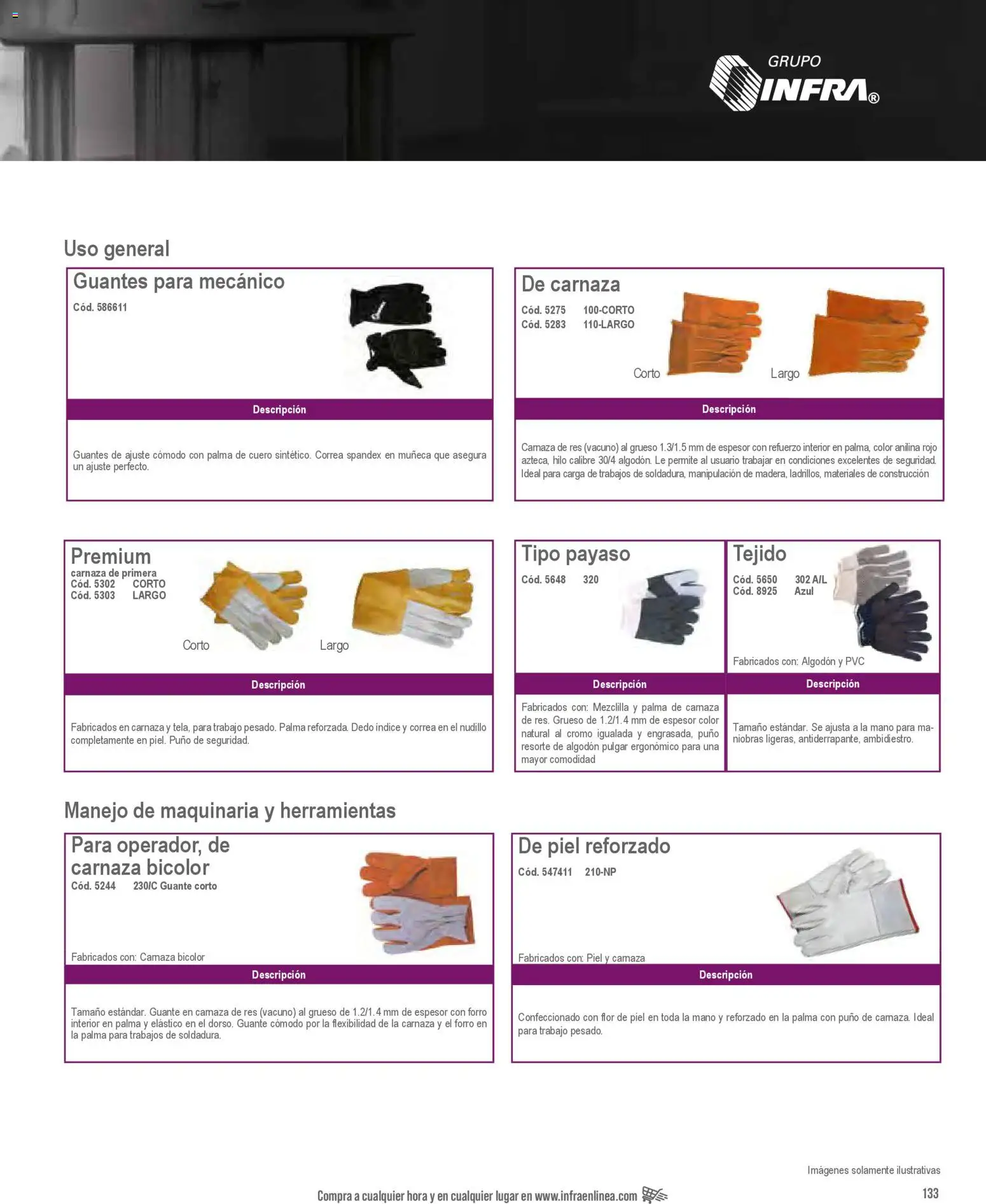Nuevas ofertas de Infra válidas en toda la República Mexicana desde el 01/01/2026. ¡Encuentra las mejores ofertas en Infra catálogo! | Página: 135 | Productos: Guantes, Res, Algodón, Guante