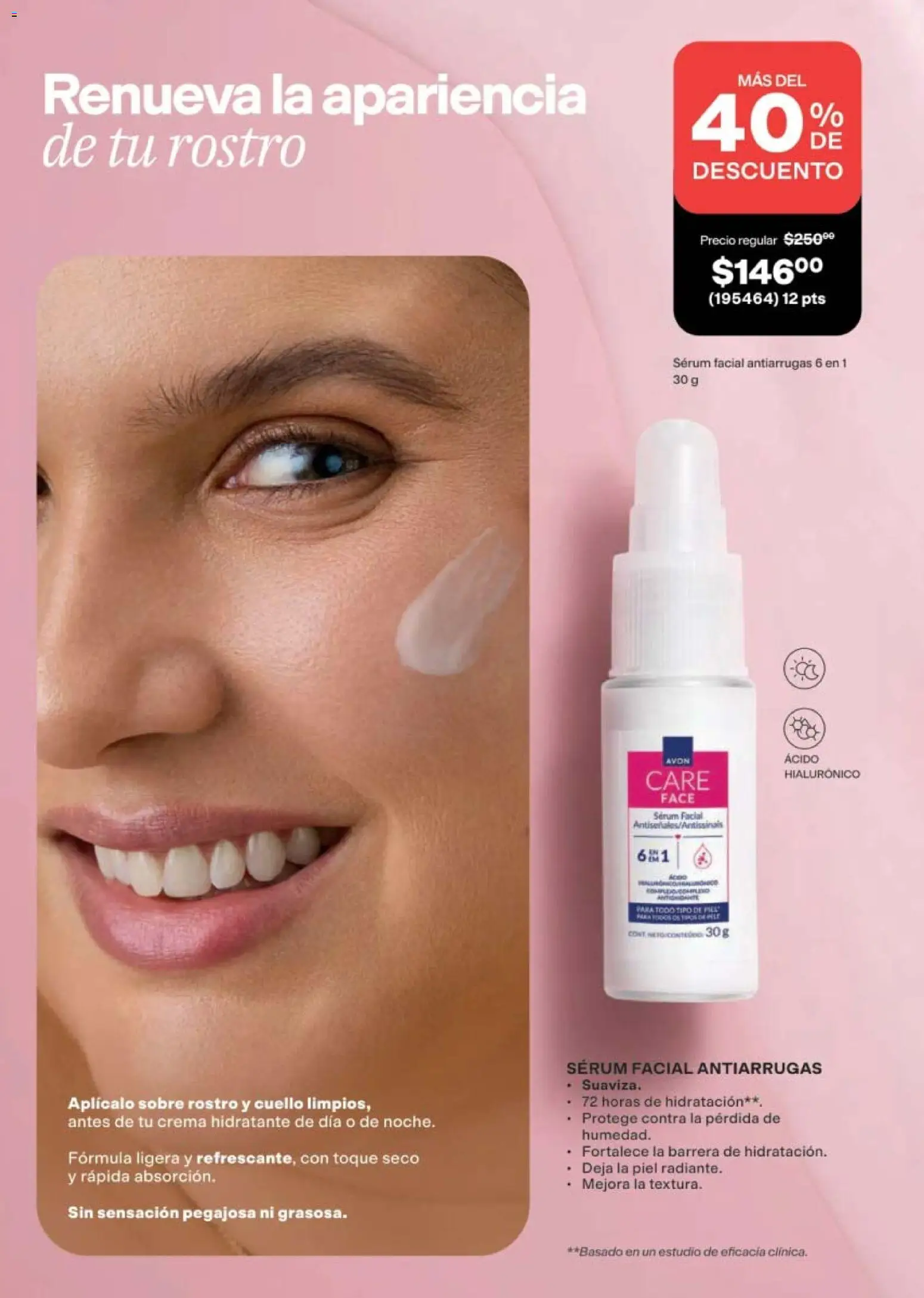 Nuevas ofertas de AVON válidas en toda la República Mexicana desde el 24.04.2026. ¡Encuentra las mejores ofertas en AVON campaña 7 2026! | Página: 141 | Productos: Serum, Crema, Sobre
