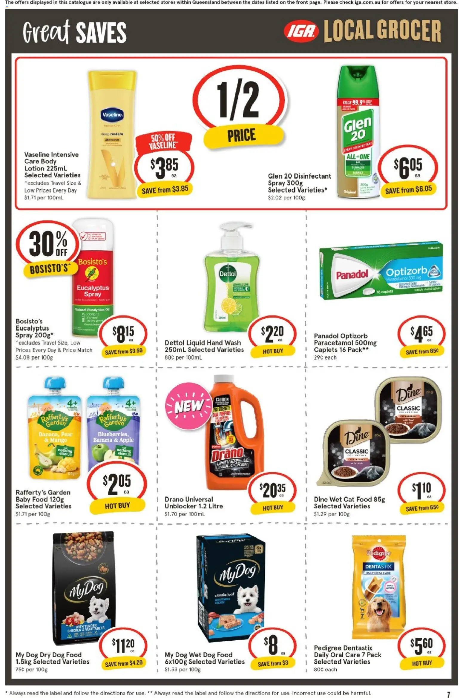 IGA catalogue - valid from 22/07/2026 | Page: 8 | Products: Dog food, Vegetables, Pear, Hand wash