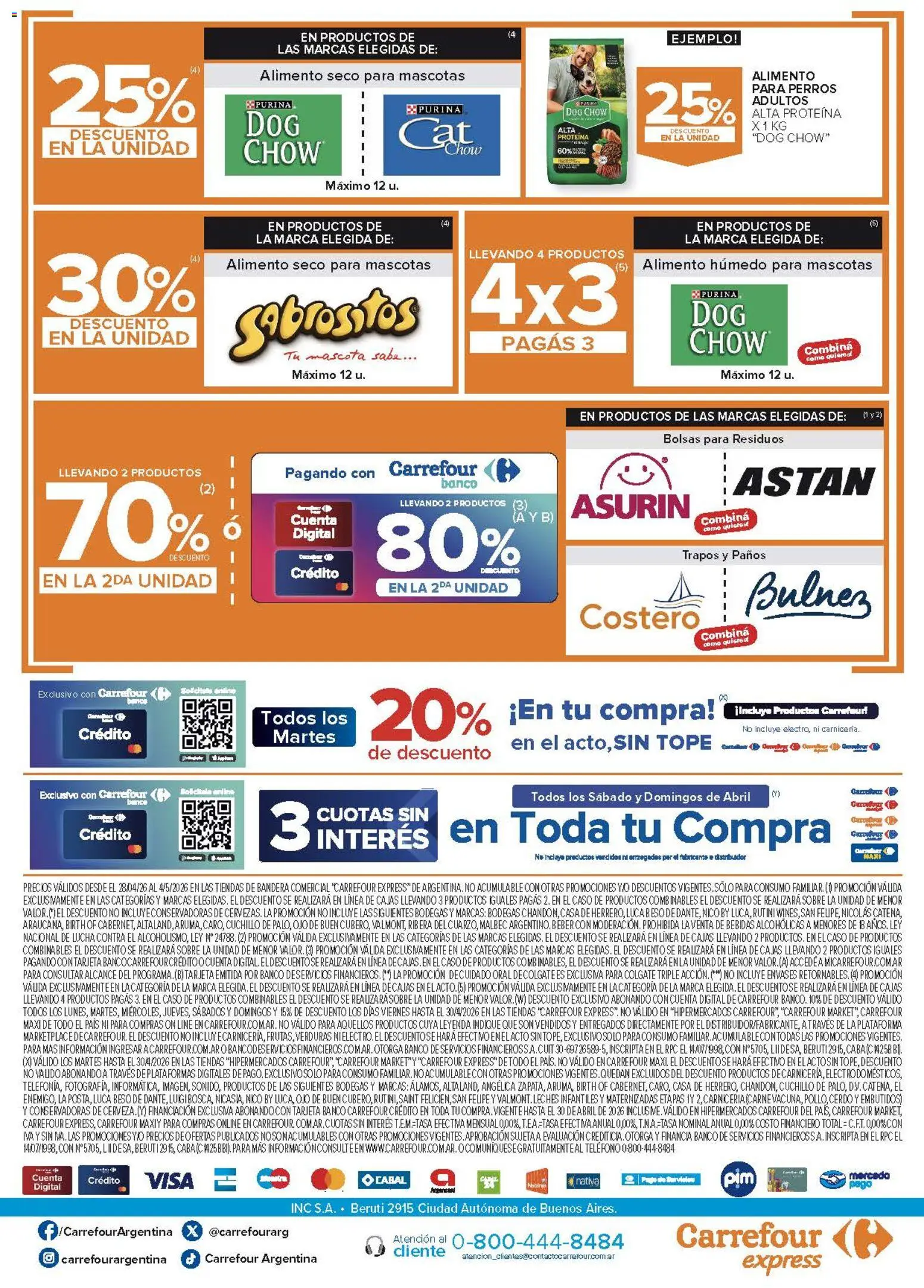 Carrefour Express ofertas │ válido desde el 28.04.2026 | Página: 5 | Productos: Teléfono, Caso, Cuchillo, Banco