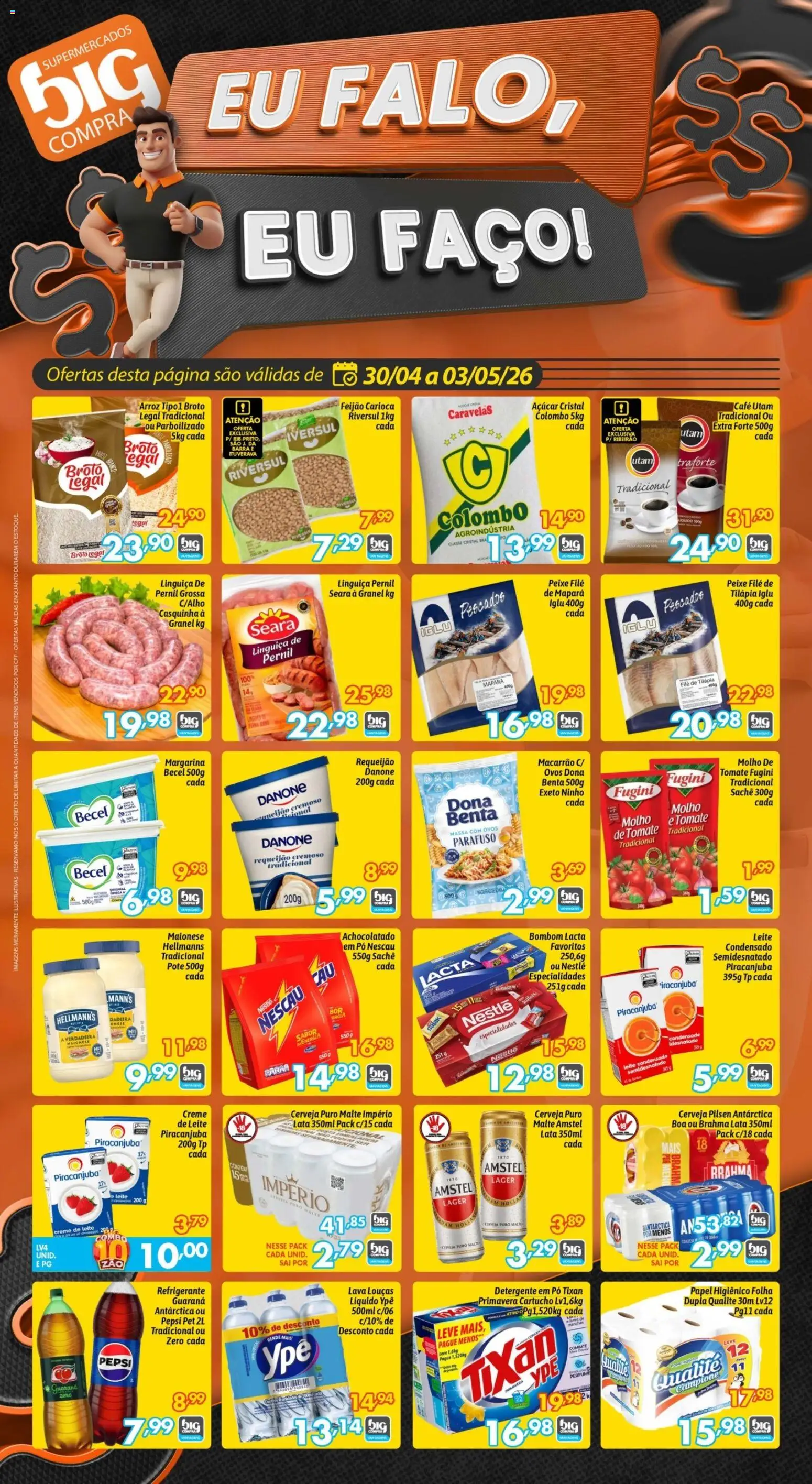 Big Compra Folheto - válido de 30.04.2026 | Página: 1 | Produtos: Pó, Guaraná, Papel higiênico, Margarina