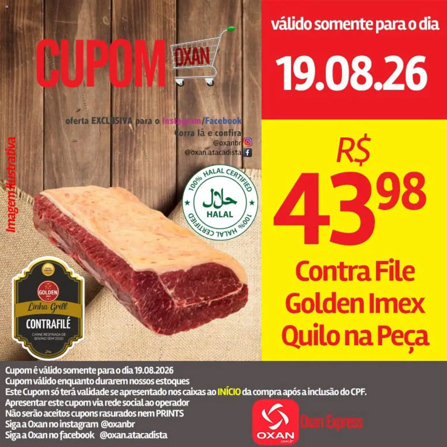 Oxan Atacadista Folheto - válido de 19/08/2026 | Página: 15 | Produtos: Grill, Contra filé, Carne