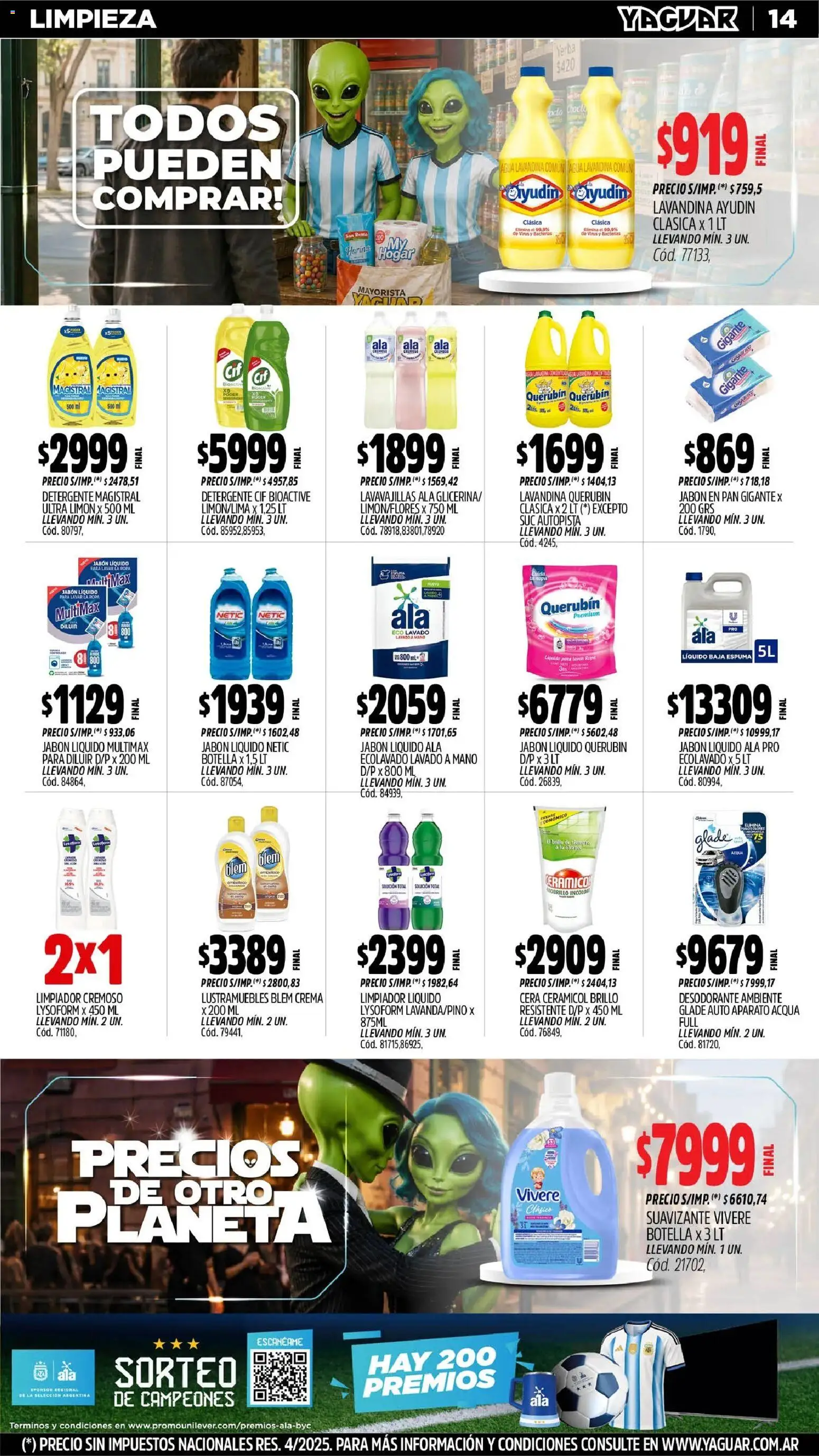 Yaguar catálogo │ válido desde el 06/07/2026 | Página: 15 | Productos: Lavandina, Lavavajillas, Desodorante, Limón