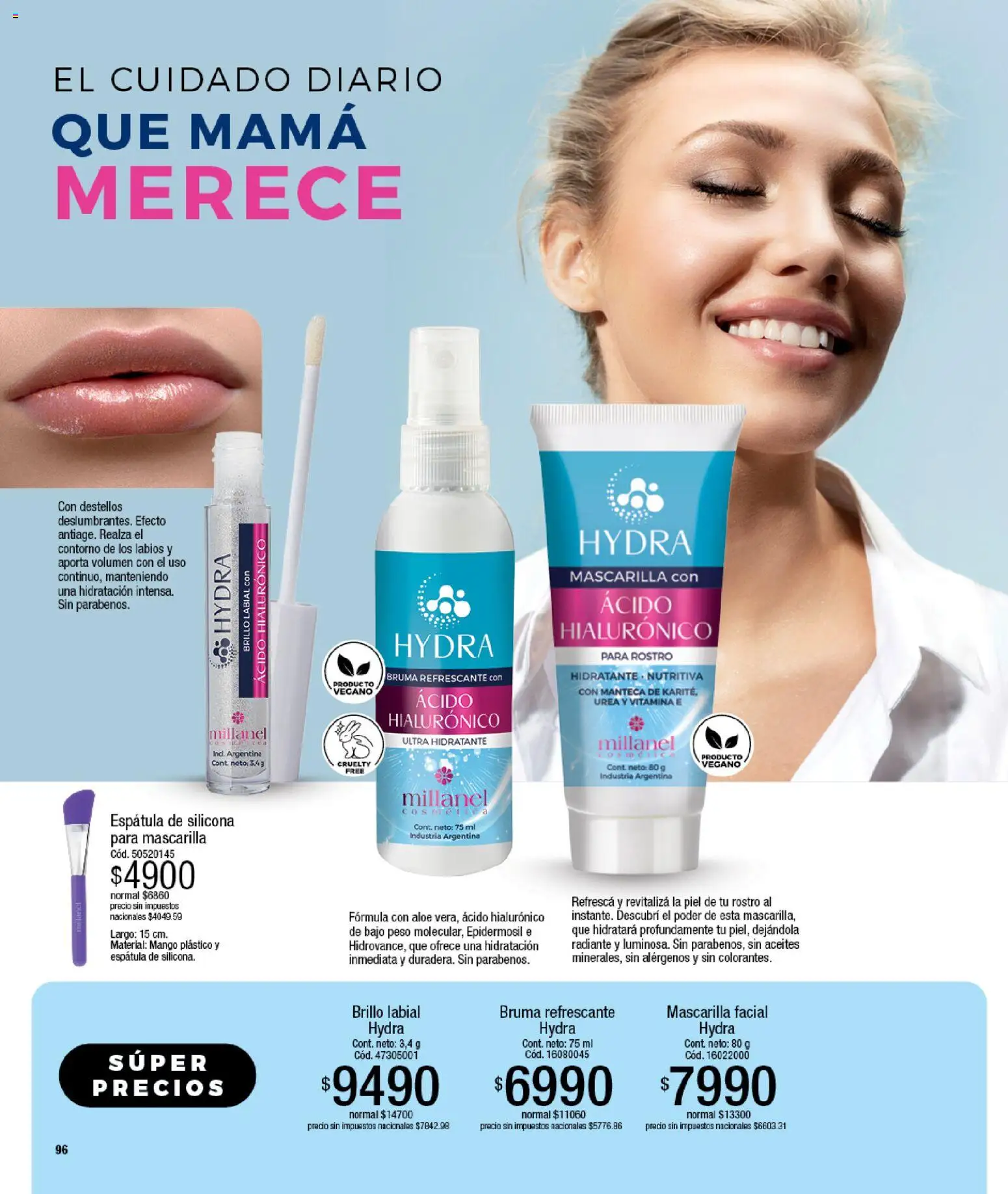 Millanel catálogo │ válido desde el 14/09/2026 | Página: 96 | Productos: Mascarilla, Brillo, Bruma, Manteca
