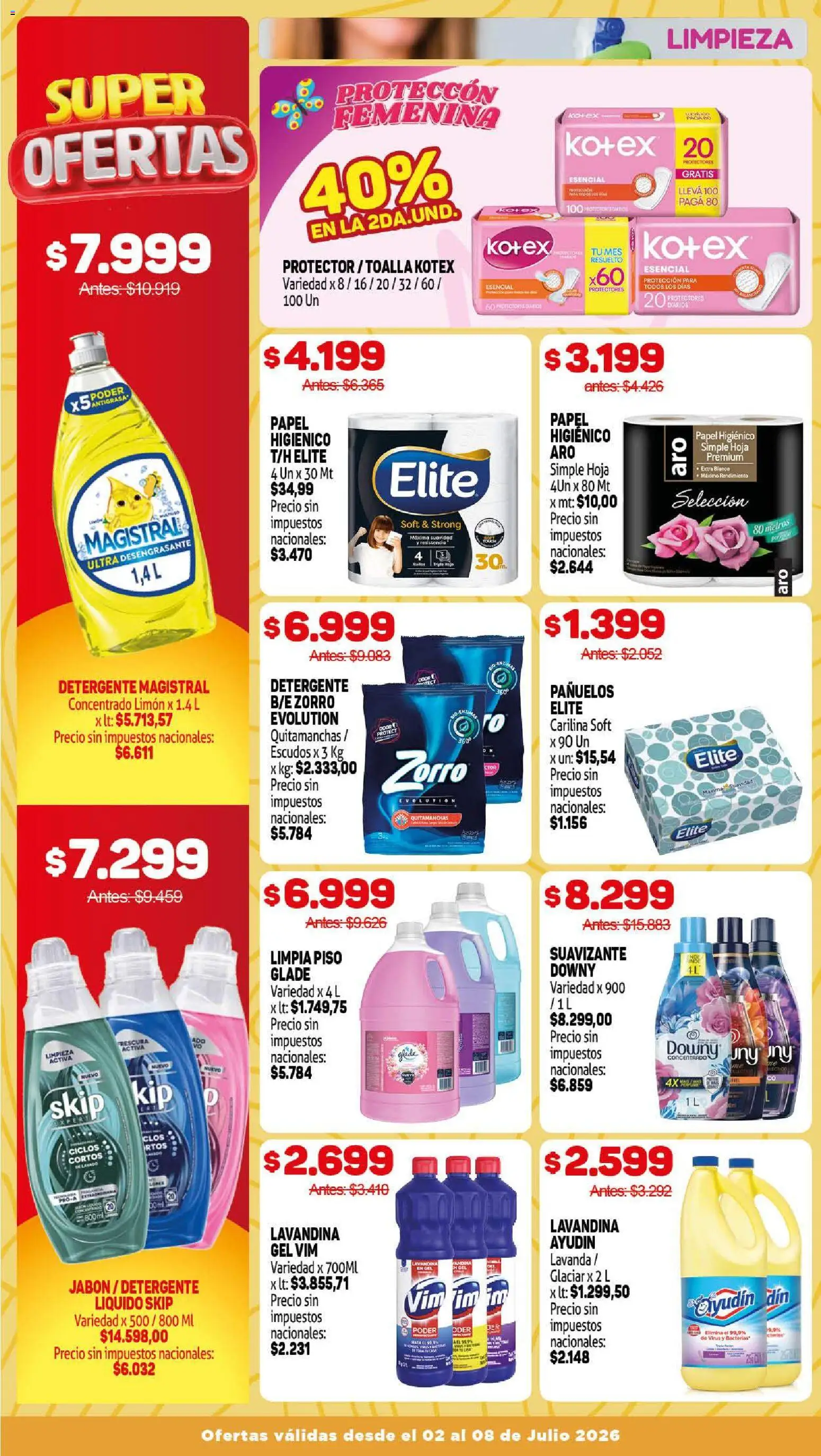 Makro ofertas │ válido desde el 02/07/2026 | Página: 14 | Productos: Antigrasa, Jabón, Detergente, Suavizante